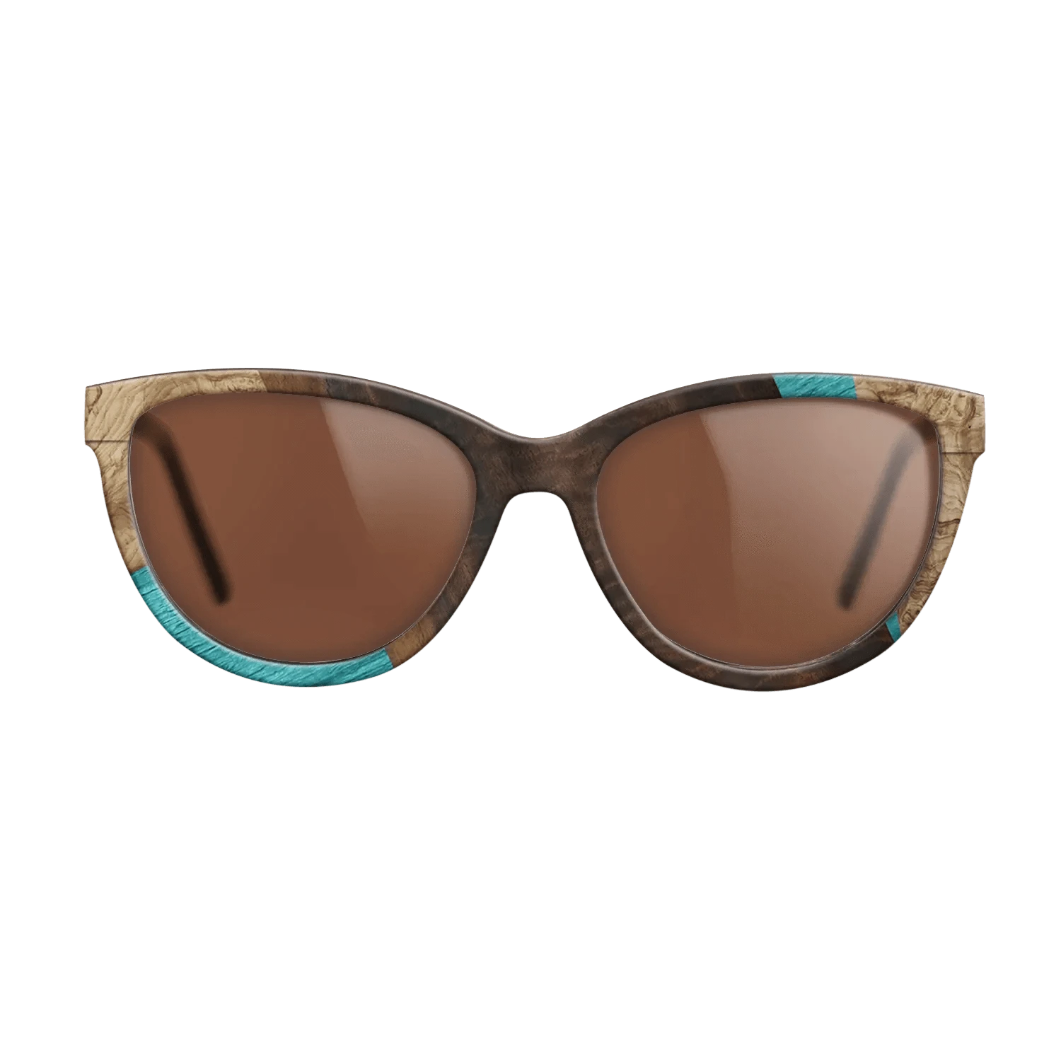 Louro Preto,Poplar Dyed: Turquoise,Fumed Eucalyptus,Olive Burl: Geometric - The Maiden - Cat - 1845 - SIRIS wood optic