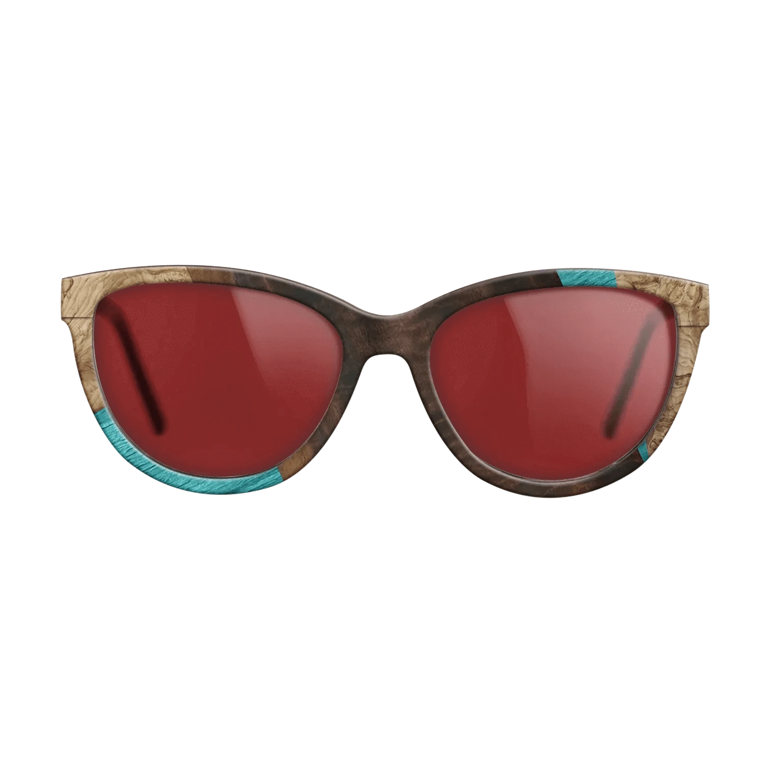Louro Preto,Poplar Dyed: Turquoise,Fumed Eucalyptus,Olive Burl: Geometric - The Maiden - Cat - 1845 - SIRIS wood optic