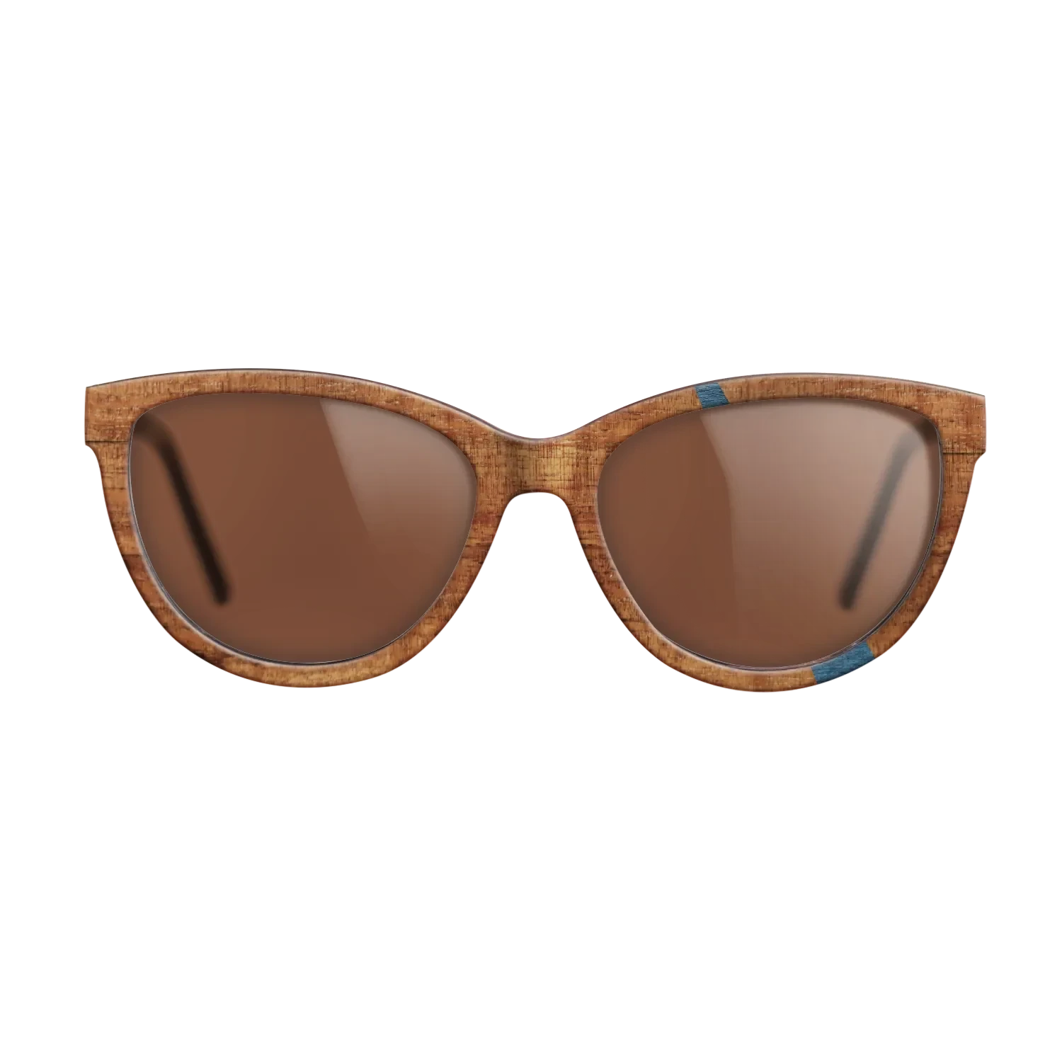 Poplar Dyed: Blue Denim,Koa: Wedge - The Maiden - Cat - 831 - SIRIS wood optic
