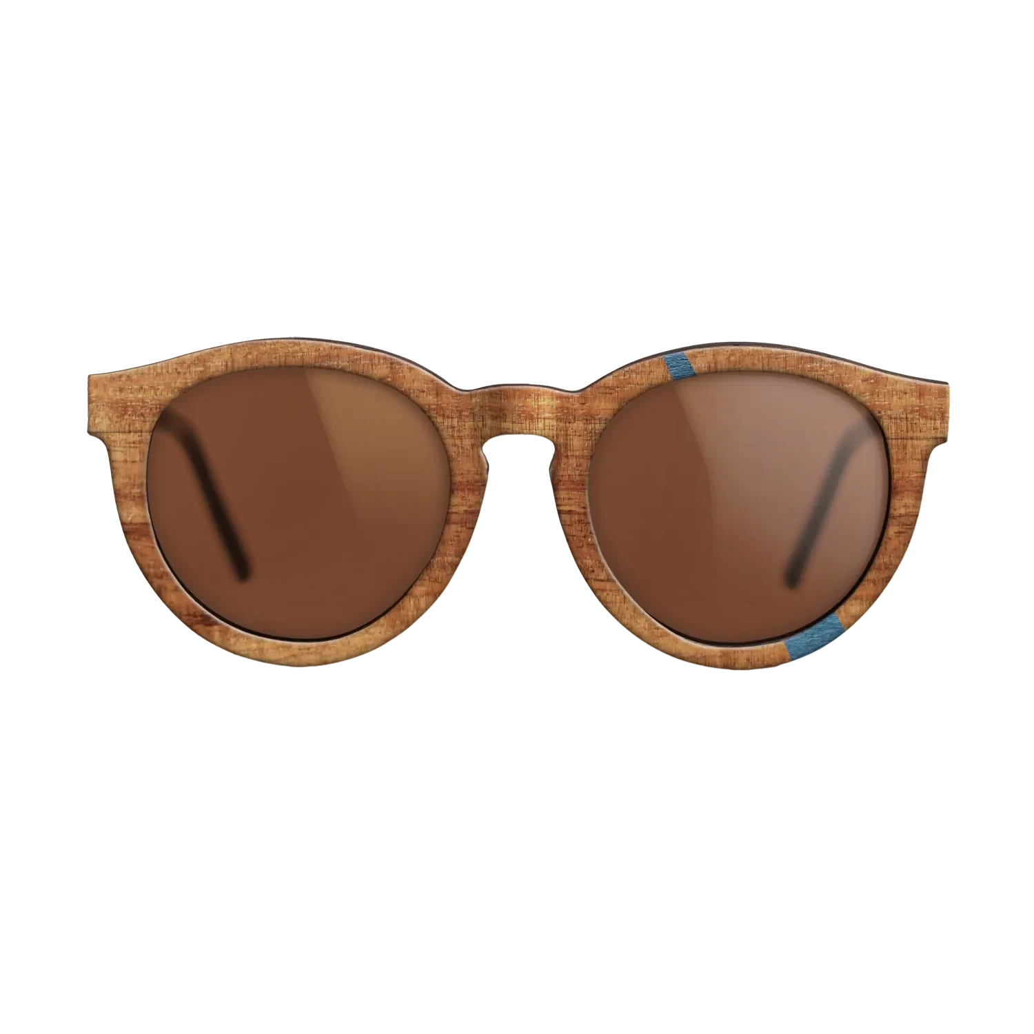 Poplar Dyed: Blue Denim,Koa: Wedge - The Rebel - Round - 831 - SIRIS wood optic