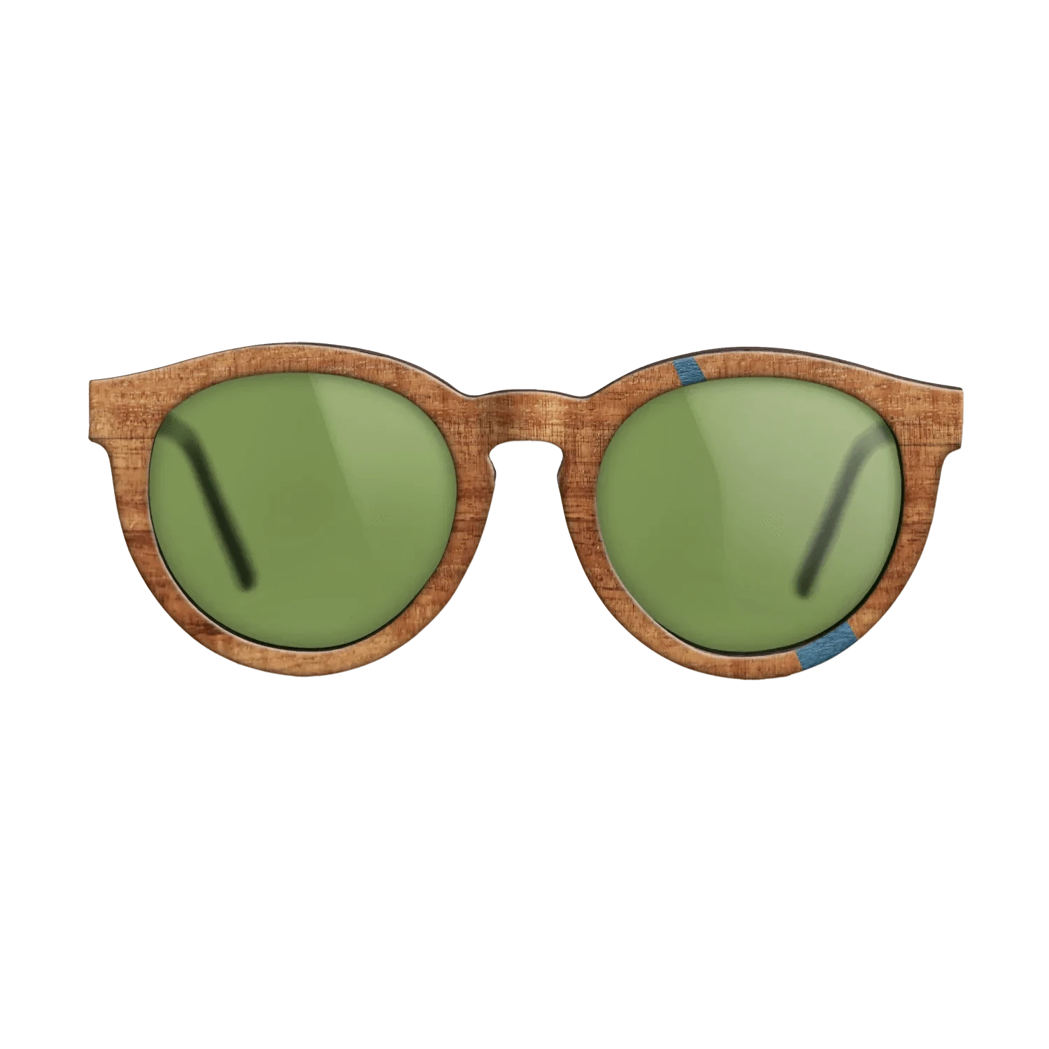 Poplar Dyed: Blue Denim,Koa: Wedge - The Rebel - Round - 831 - SIRIS wood optic