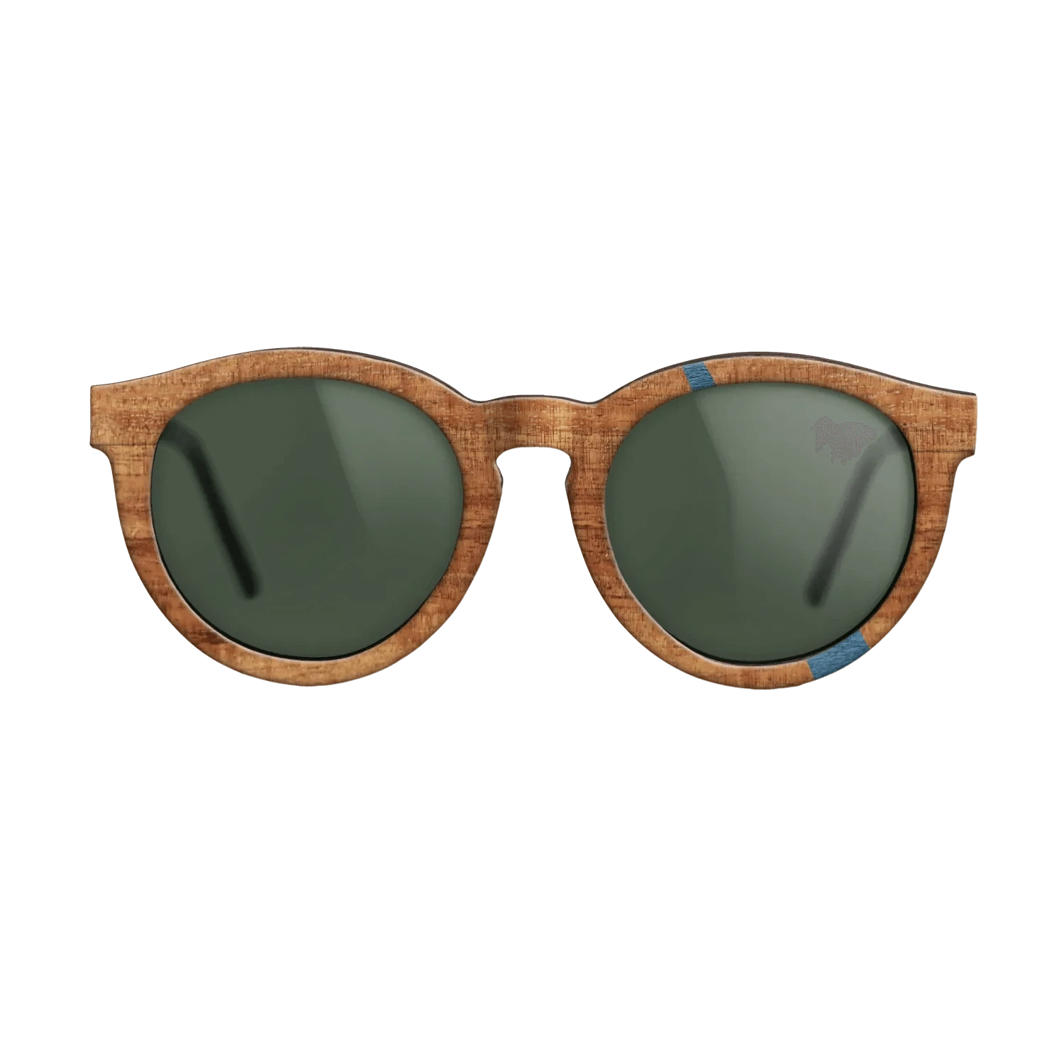 Poplar Dyed: Blue Denim,Koa: Wedge - The Rebel - Round - 831 - SIRIS wood optic