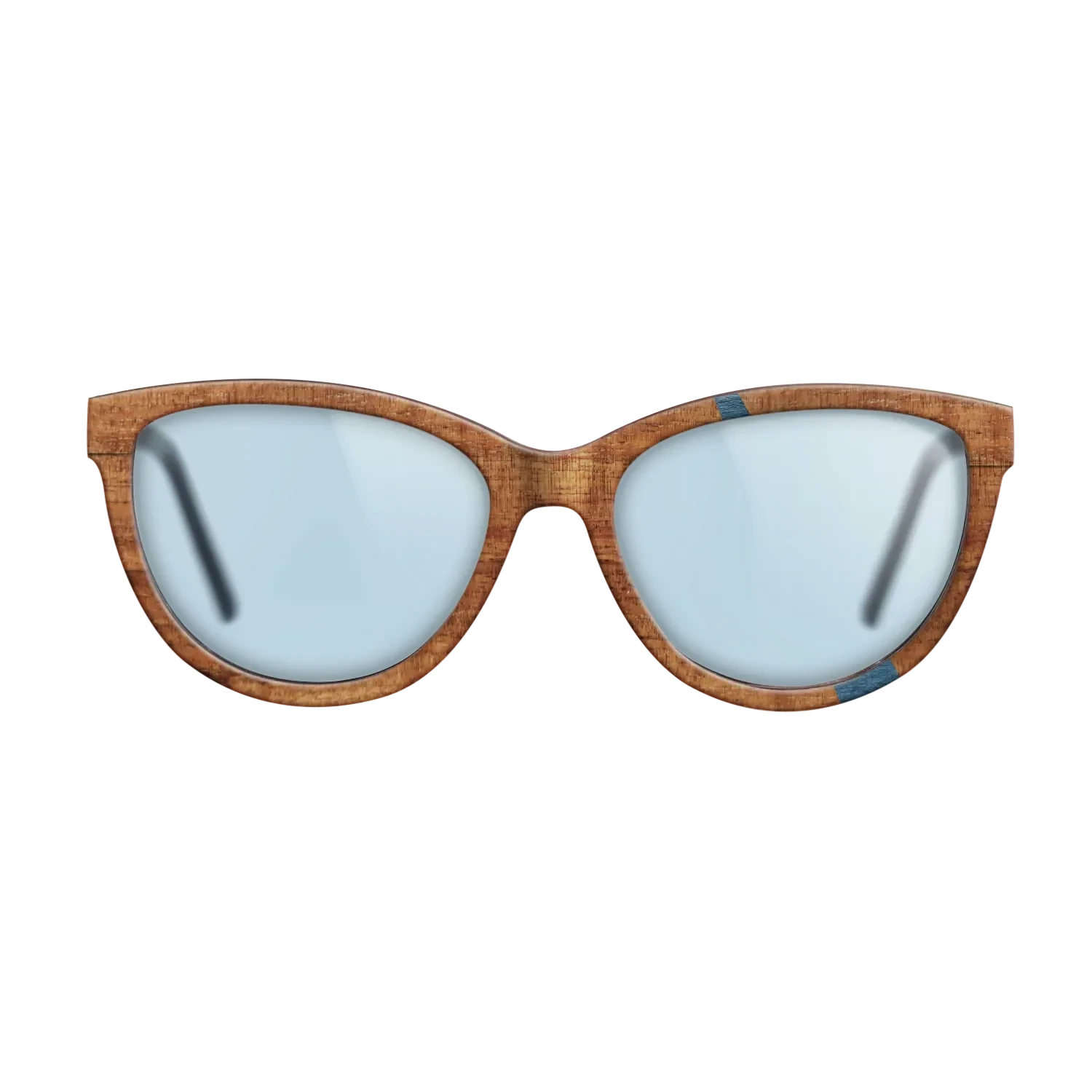 Poplar Dyed: Blue Denim,Koa: Wedge - The Maiden - Cat - 831 - SIRIS wood optic