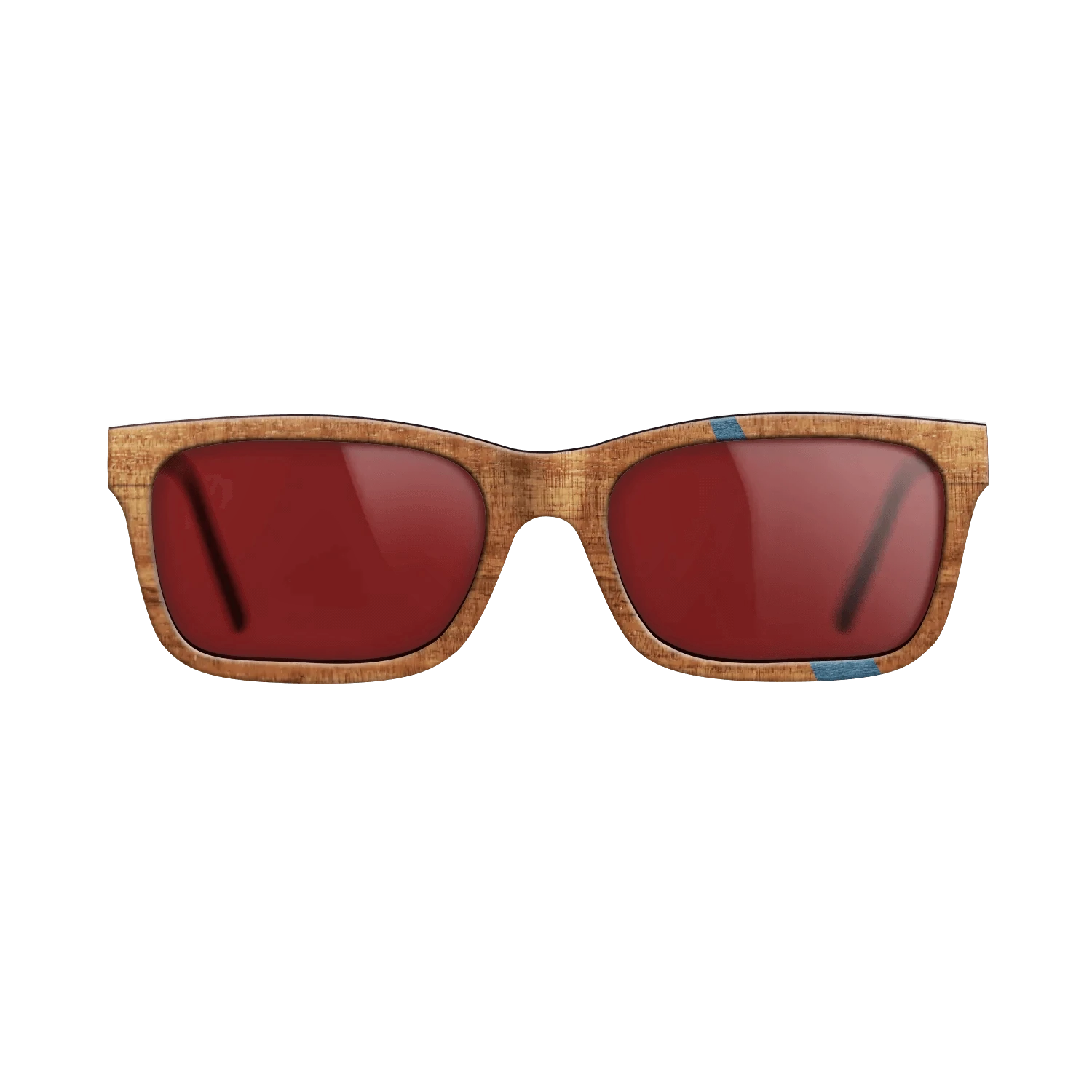Poplar Dyed: Blue Denim,Koa: Wedge - The Sage - Rectangle - 831 - SIRIS wood optic