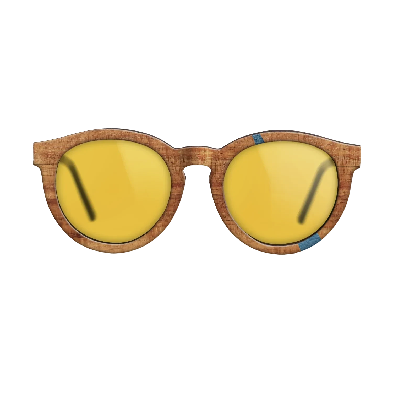 Poplar Dyed: Blue Denim,Koa: Wedge - The Maiden - Cat - 831 - SIRIS wood optic