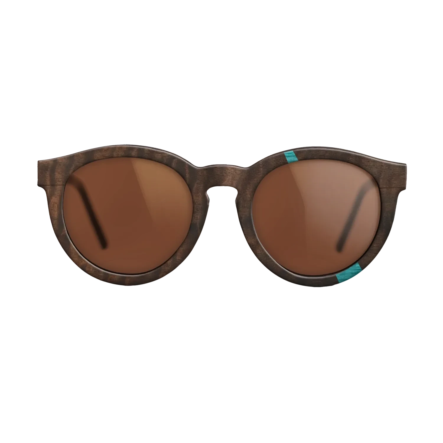 Poplar Dyed: Turquoise,Fumed Eucalyptus: Wedge - The Rebel - Round - 989 - SIRIS wood optic