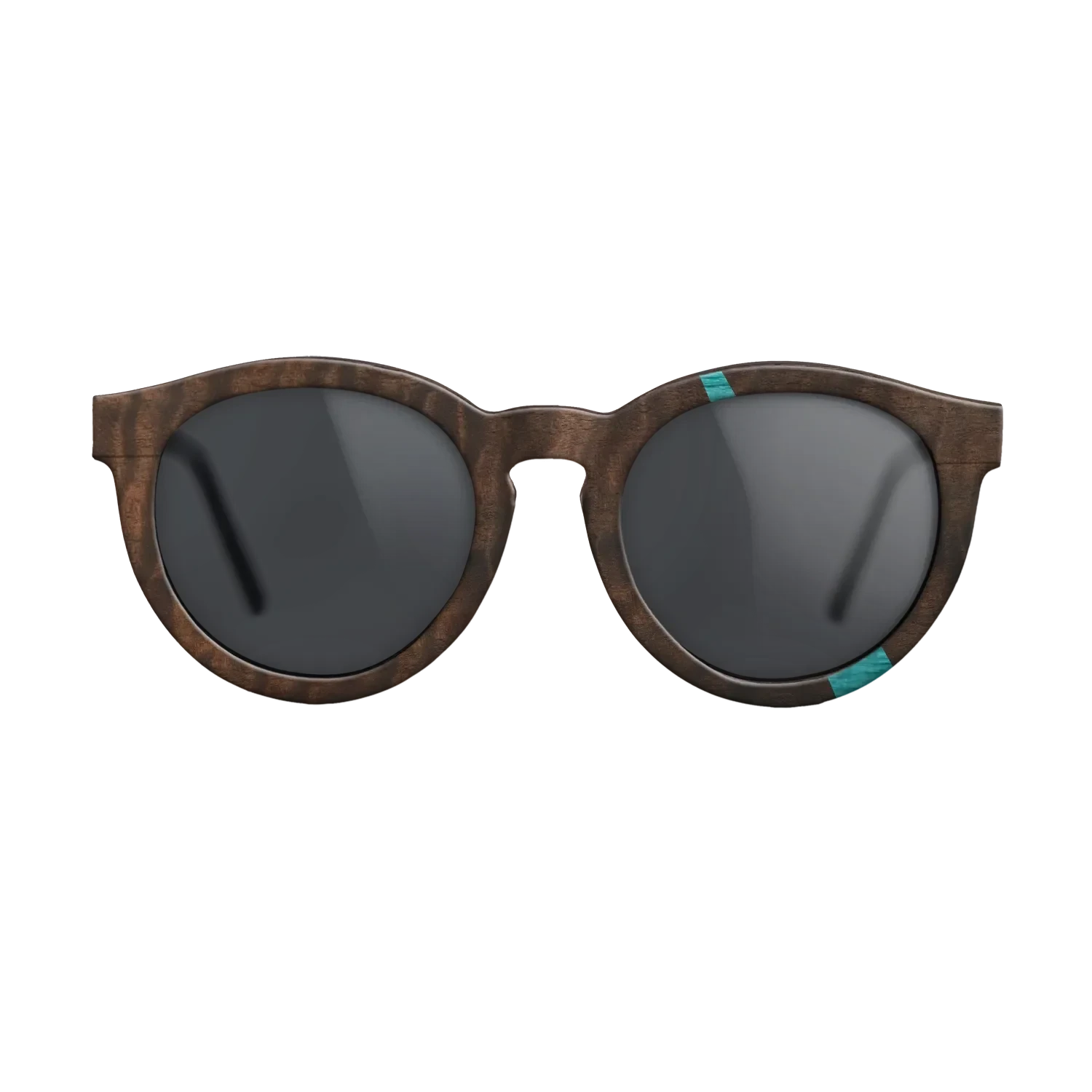 Poplar Dyed: Turquoise,Fumed Eucalyptus: Wedge - The Rebel - Round - 989 - SIRIS wood optic