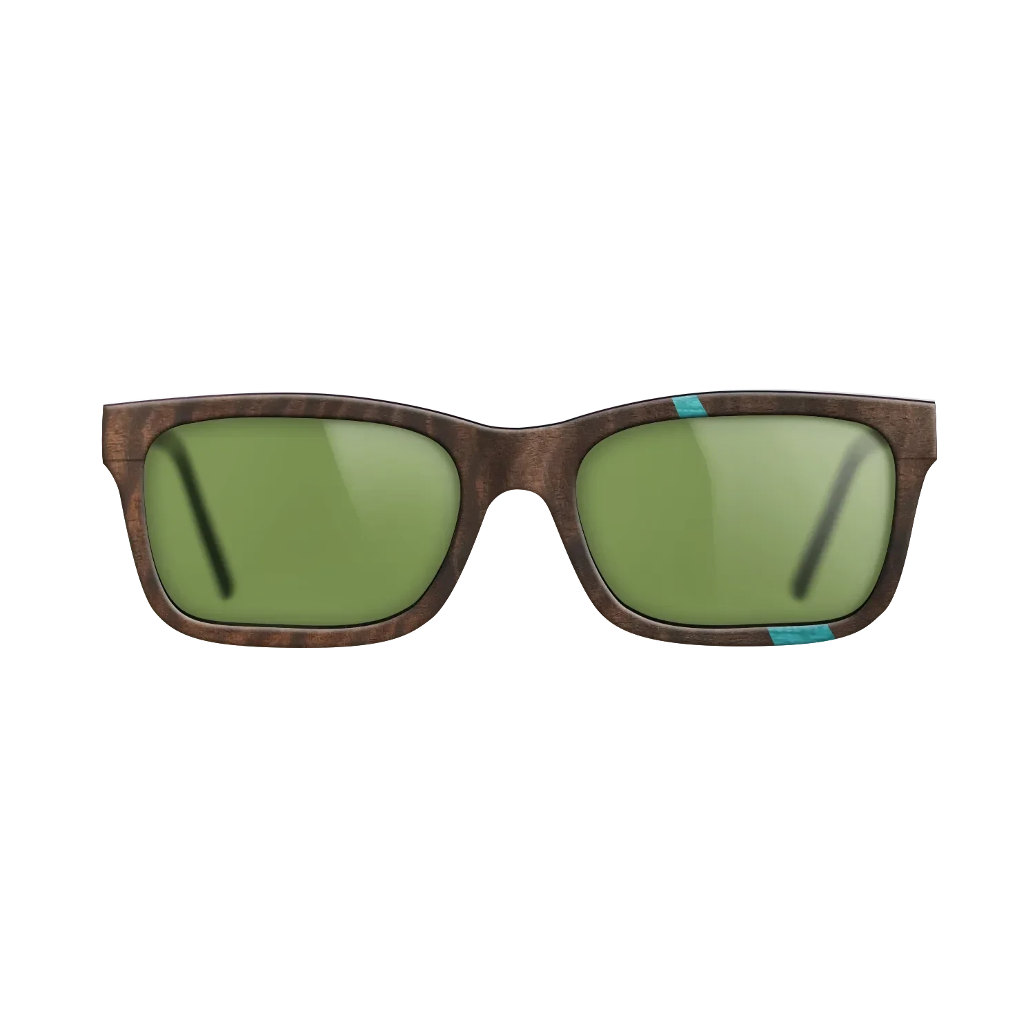 Poplar Dyed: Turquoise,Fumed Eucalyptus: Wedge - The Sage - Rectangle - 989 - SIRIS wood optic