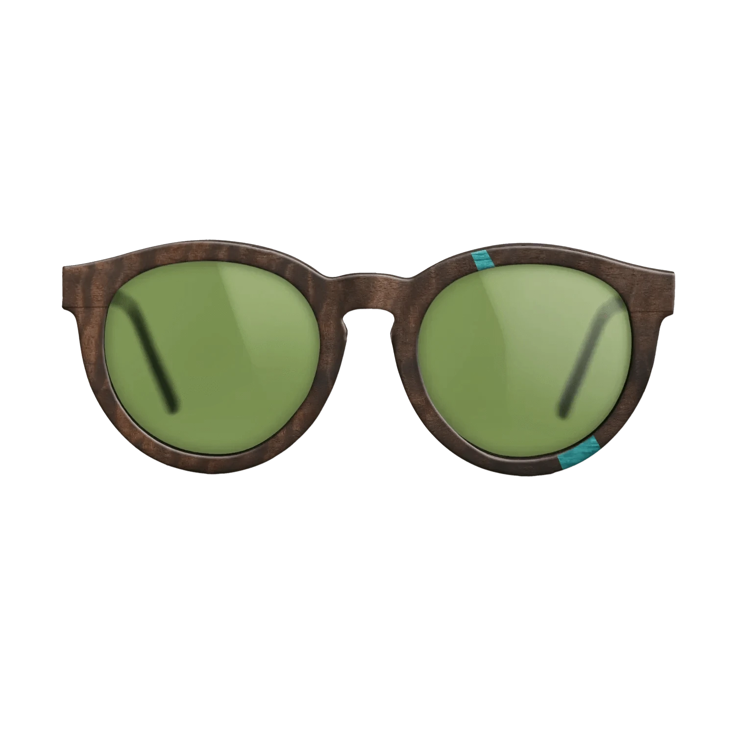 Poplar Dyed: Turquoise,Fumed Eucalyptus: Wedge - The Rebel - Round - 989 - SIRIS wood optic