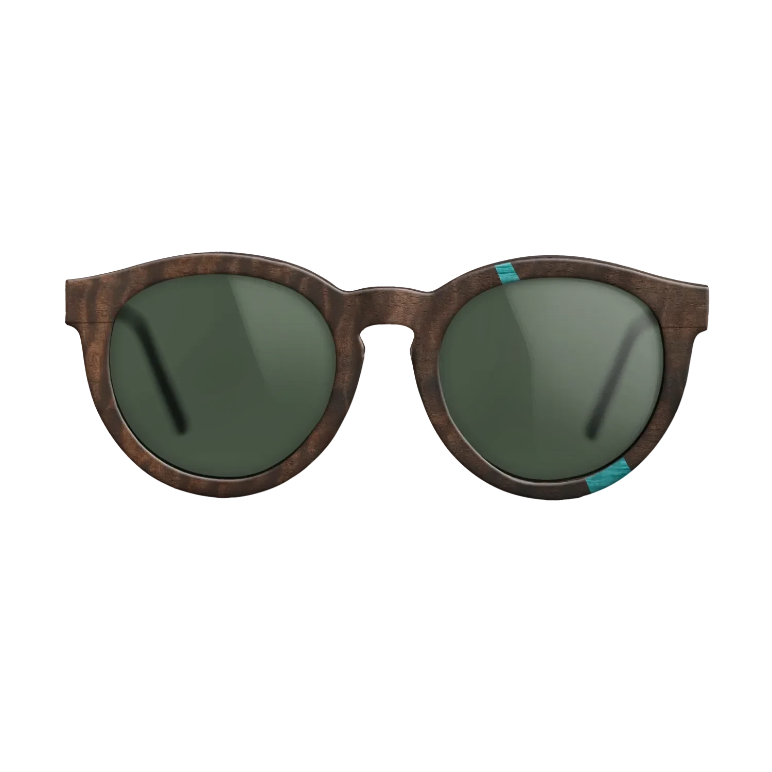 Poplar Dyed: Turquoise,Fumed Eucalyptus: Wedge - The Rebel - Round - 989 - SIRIS wood optic