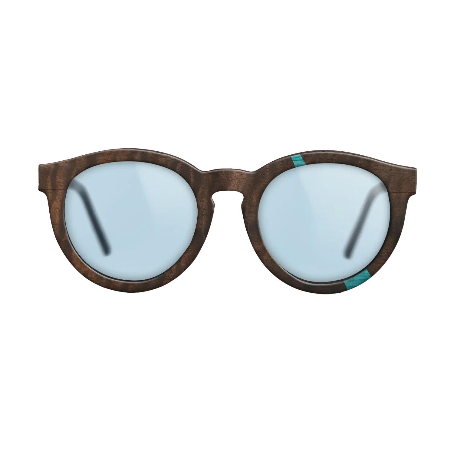 Poplar Dyed: Turquoise,Fumed Eucalyptus: Wedge - The Rebel - Round - 989 - SIRIS wood optic