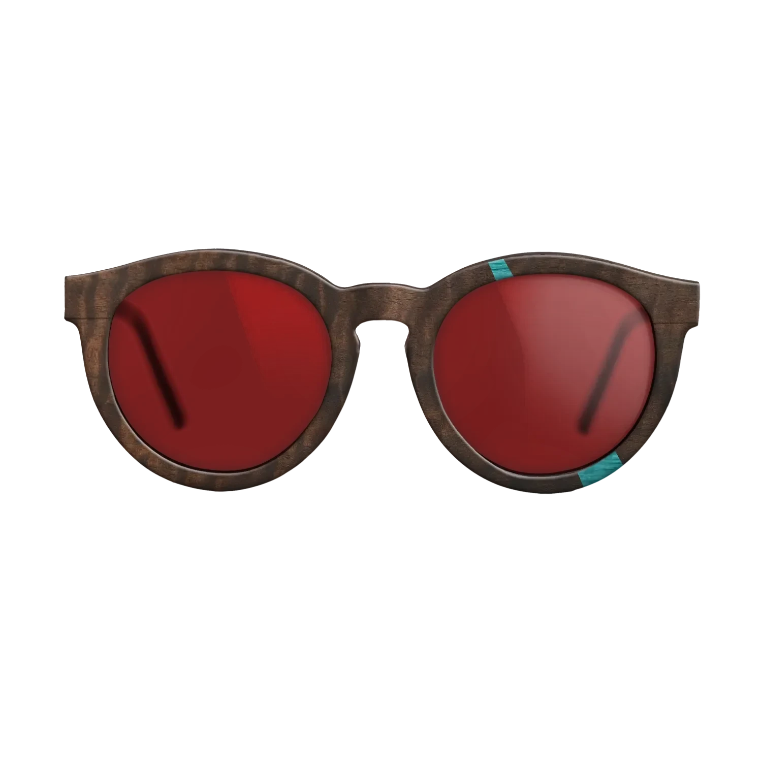 Poplar Dyed: Turquoise,Fumed Eucalyptus: Wedge - The Rebel - Round - 989 - SIRIS wood optic