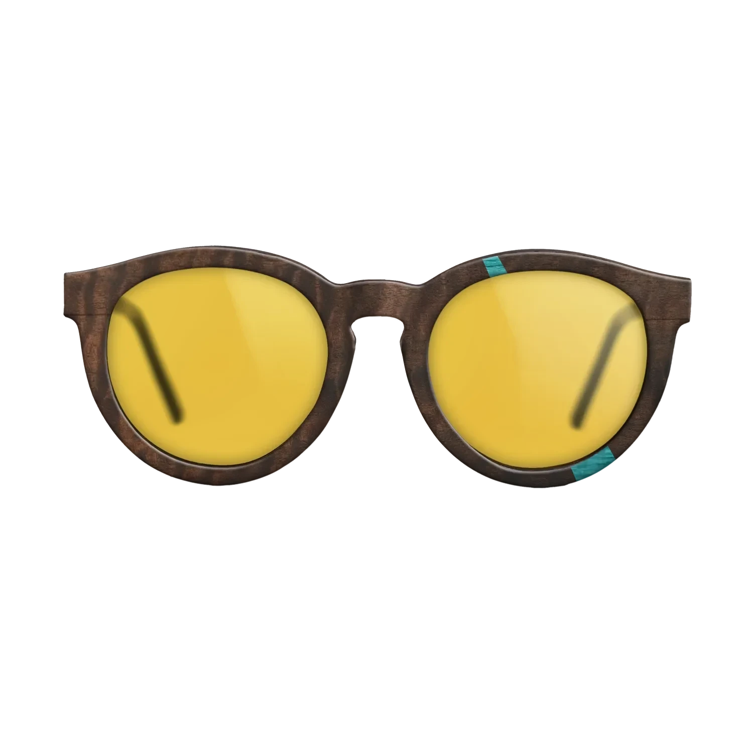 Poplar Dyed: Turquoise,Fumed Eucalyptus: Wedge - The Rebel - Round - 989 - SIRIS wood optic