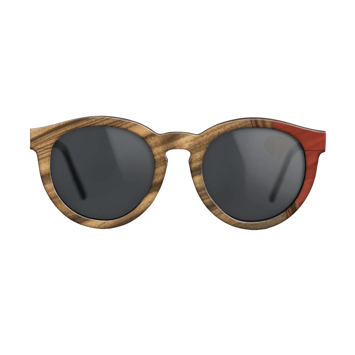 Santos Rosewood Dark,Louro Preto,Poplar Dyed: Red: Wedge - The Rebel - Round - 1419 - SIRIS wood optic