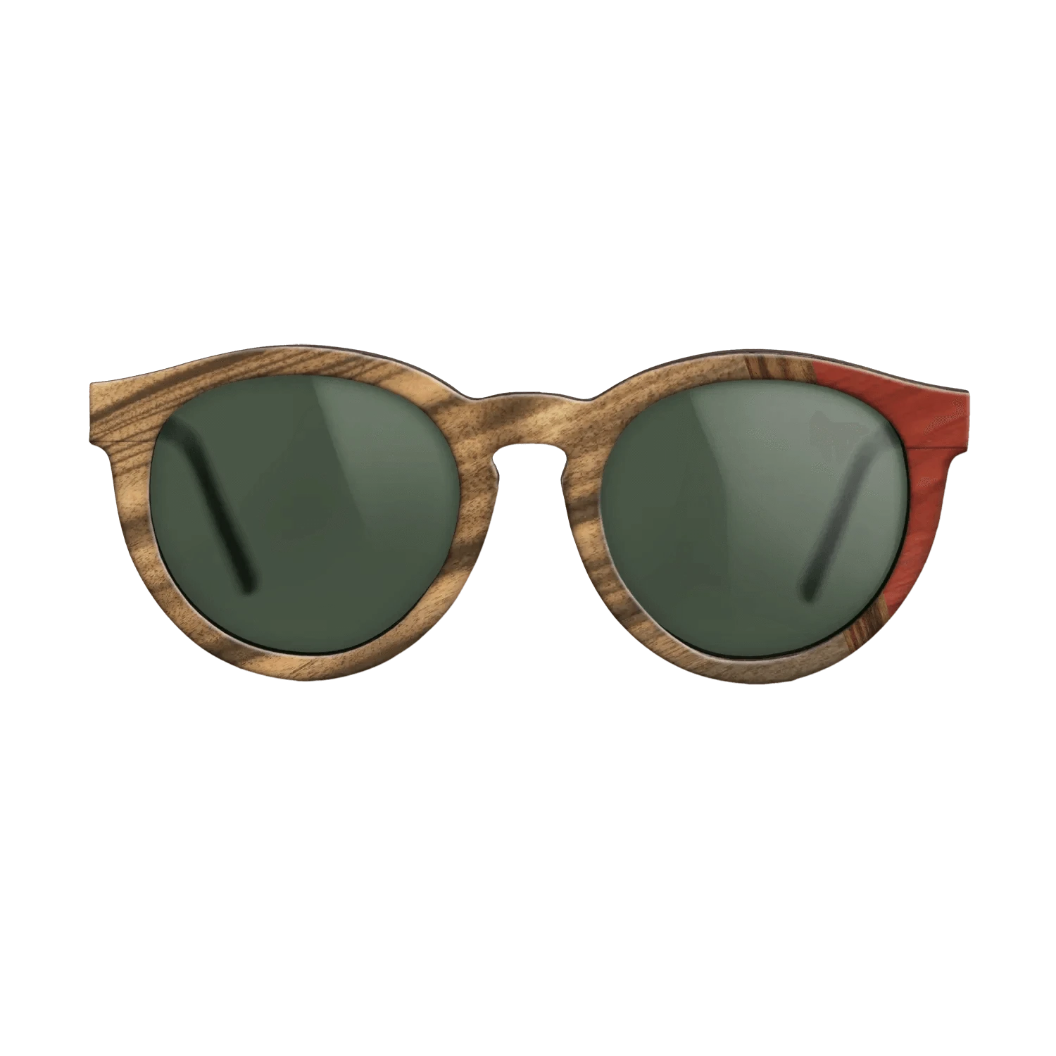 Santos Rosewood Dark,Louro Preto,Poplar Dyed: Red: Wedge - The Rebel - Round - 1419 - SIRIS wood optic