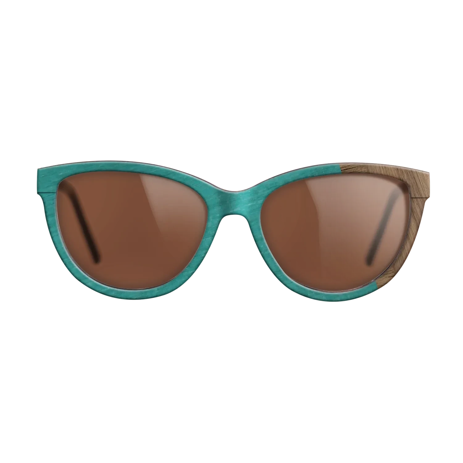 Wenge,Poplar Dyed: Turquoise,Walnut: Straight Grain: Wedge - The Maiden - Cat - 1420 - SIRIS wood optic