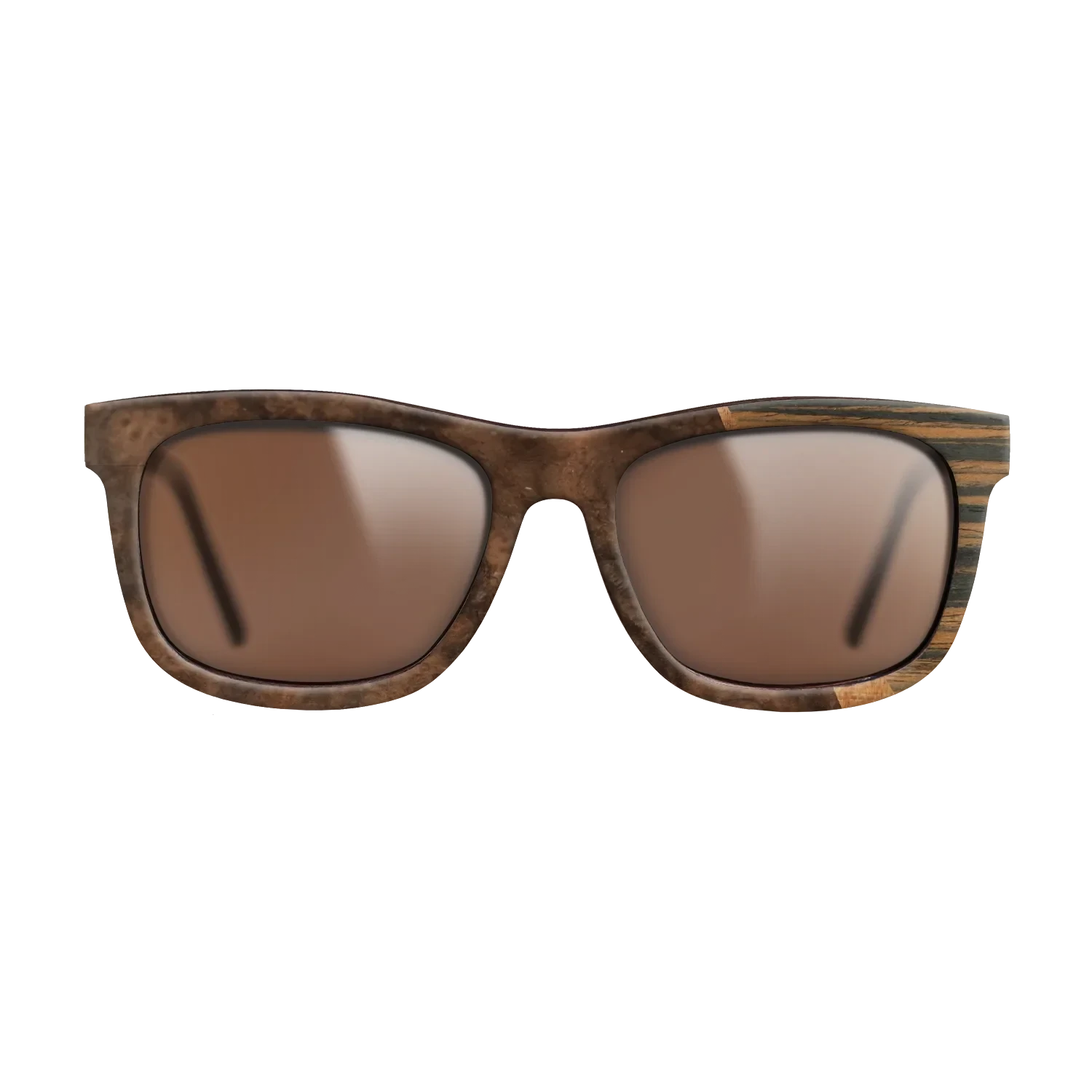 Koa,Walnut Burl,Italian Ebony: Wedge - The Hero - Square - 1601 - SIRIS wood optic
