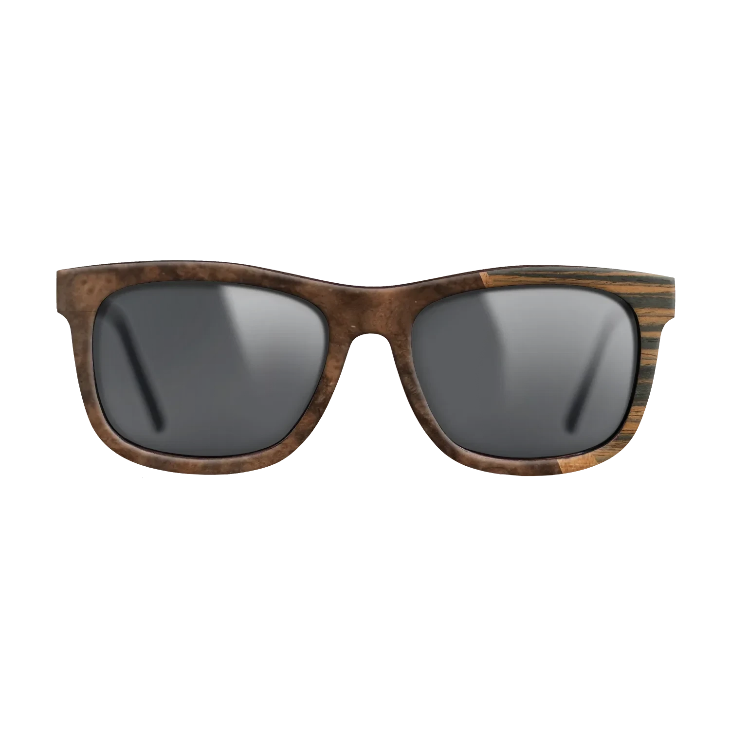 Koa,Walnut Burl,Italian Ebony: Wedge - The Hero - Square - 1601 - SIRIS wood optic