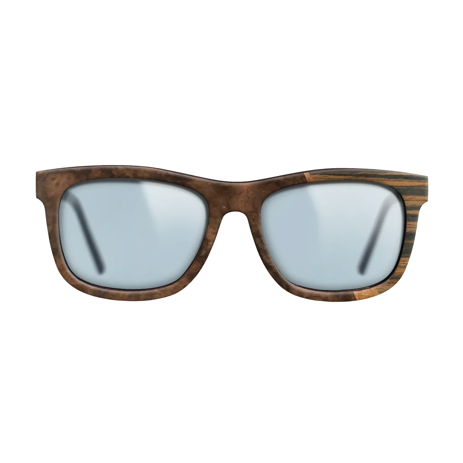 Koa,Walnut Burl,Italian Ebony: Wedge - The Hero - Square - 1601 - SIRIS wood optic