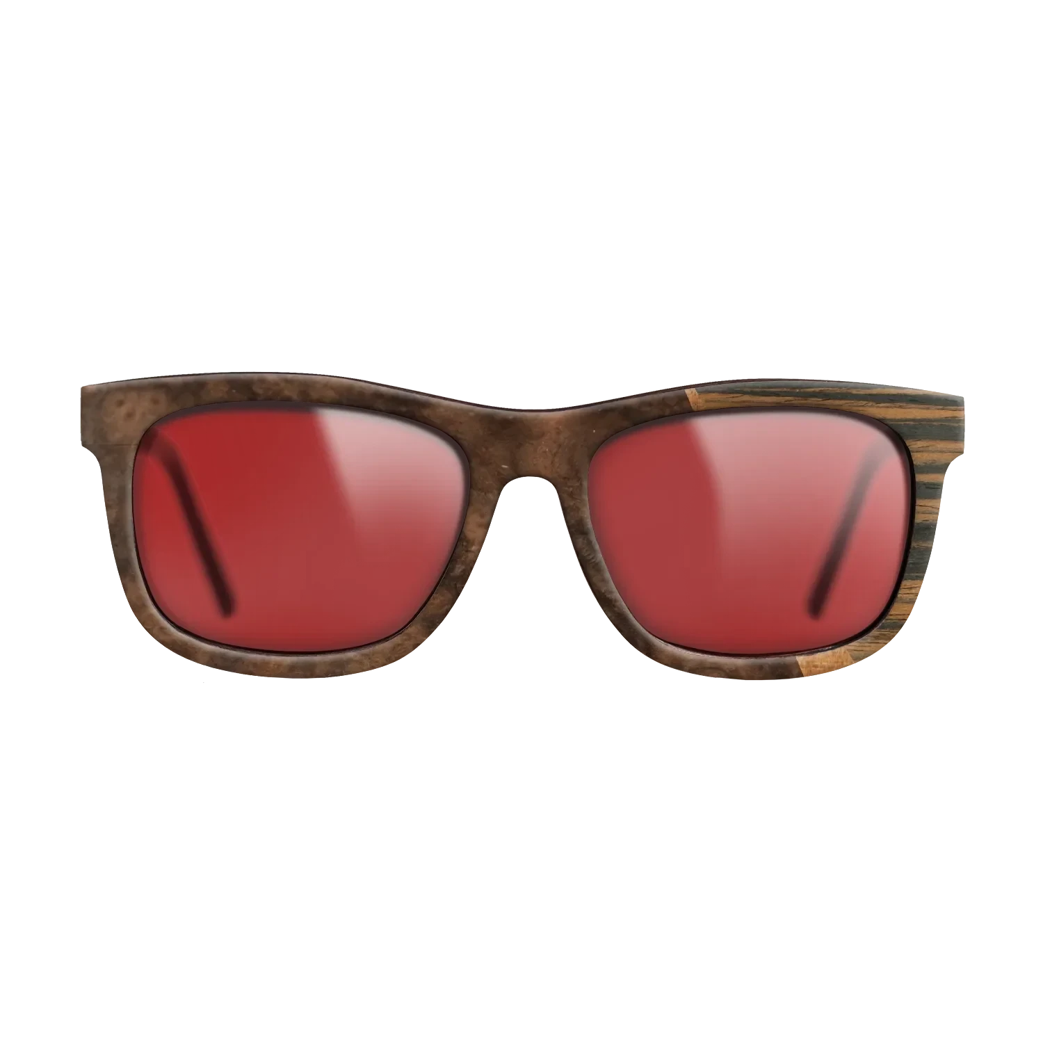 Koa,Walnut Burl,Italian Ebony: Wedge - The Hero - Square - 1601 - SIRIS wood optic