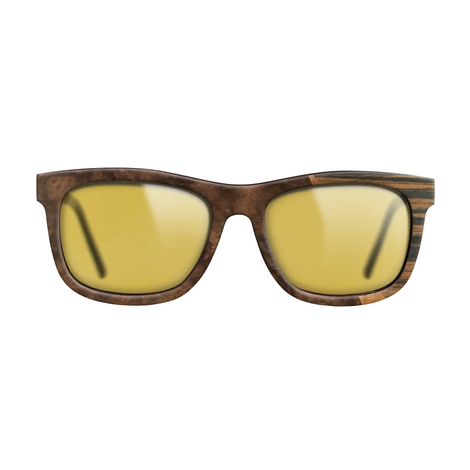 Koa,Walnut Burl,Italian Ebony: Wedge - The Hero - Square - 1601 - SIRIS wood optic