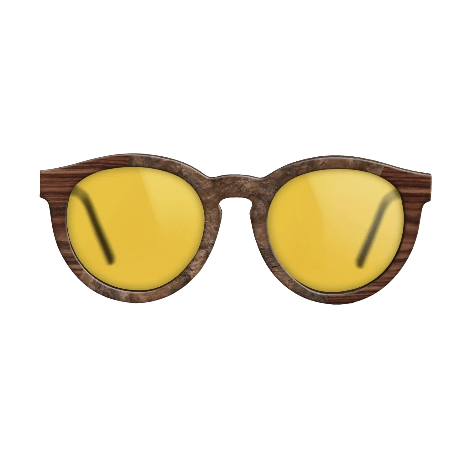 Walnut Burl,Kingwood: Angle Cut - The Rebel - Round - 1138 - SIRIS wood optic