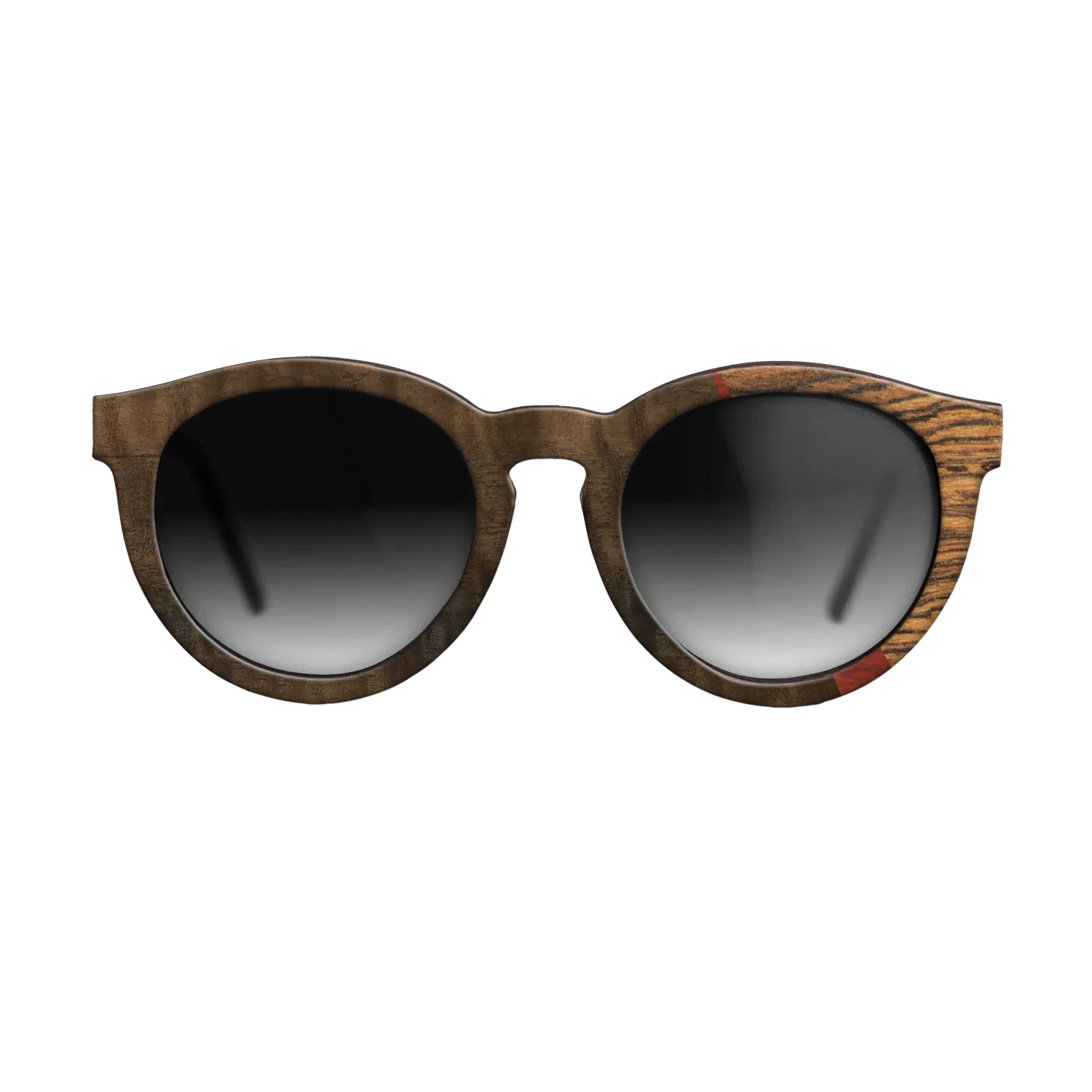 Poplar Dyed: Red,Fumed Eucalyptus,Bocote,Italian Ebony: Angle Cut - The Rebel - Round - 1855 - SIRIS wood optic