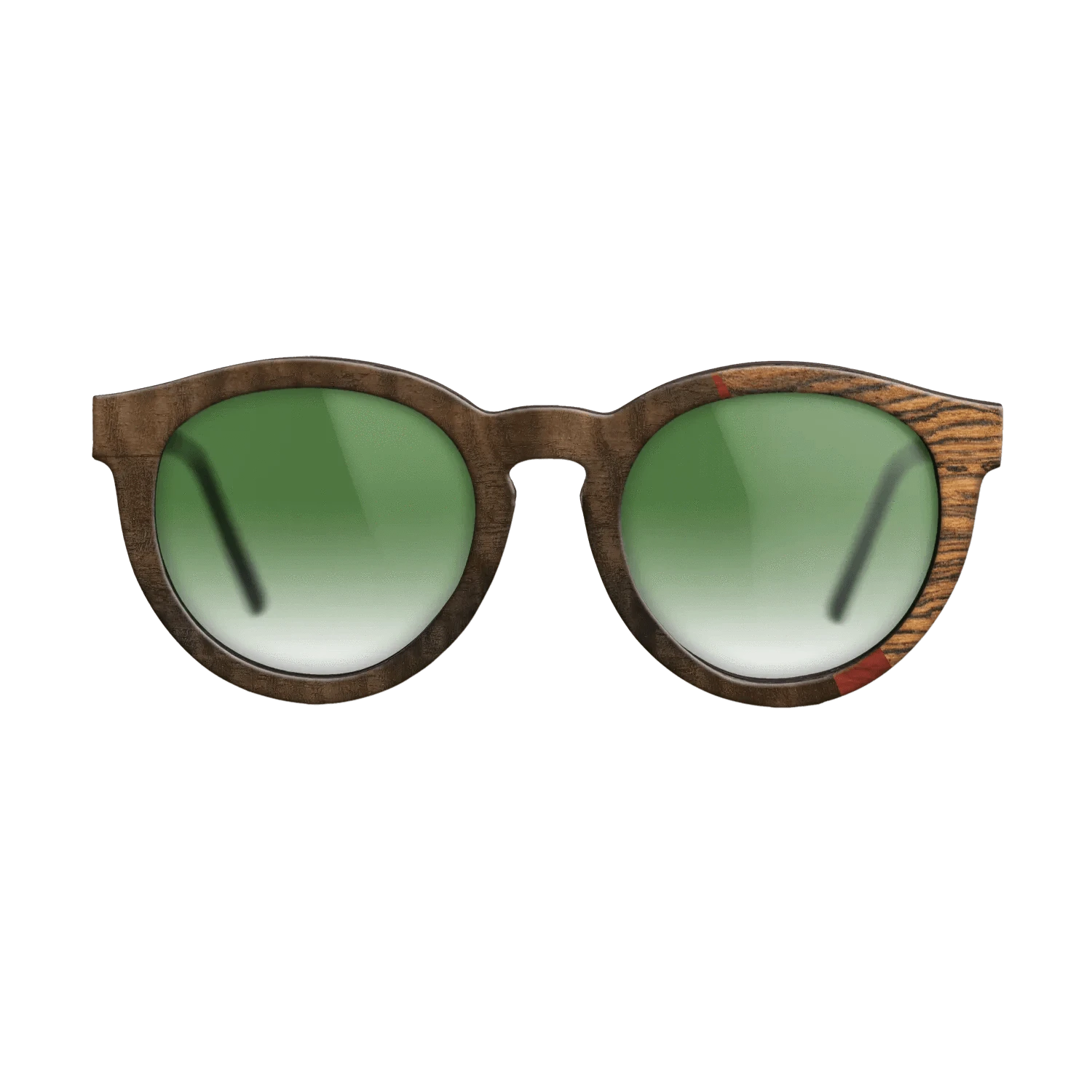 Poplar Dyed: Red,Fumed Eucalyptus,Bocote,Italian Ebony: Angle Cut - The Rebel - Round - 1855 - SIRIS wood optic