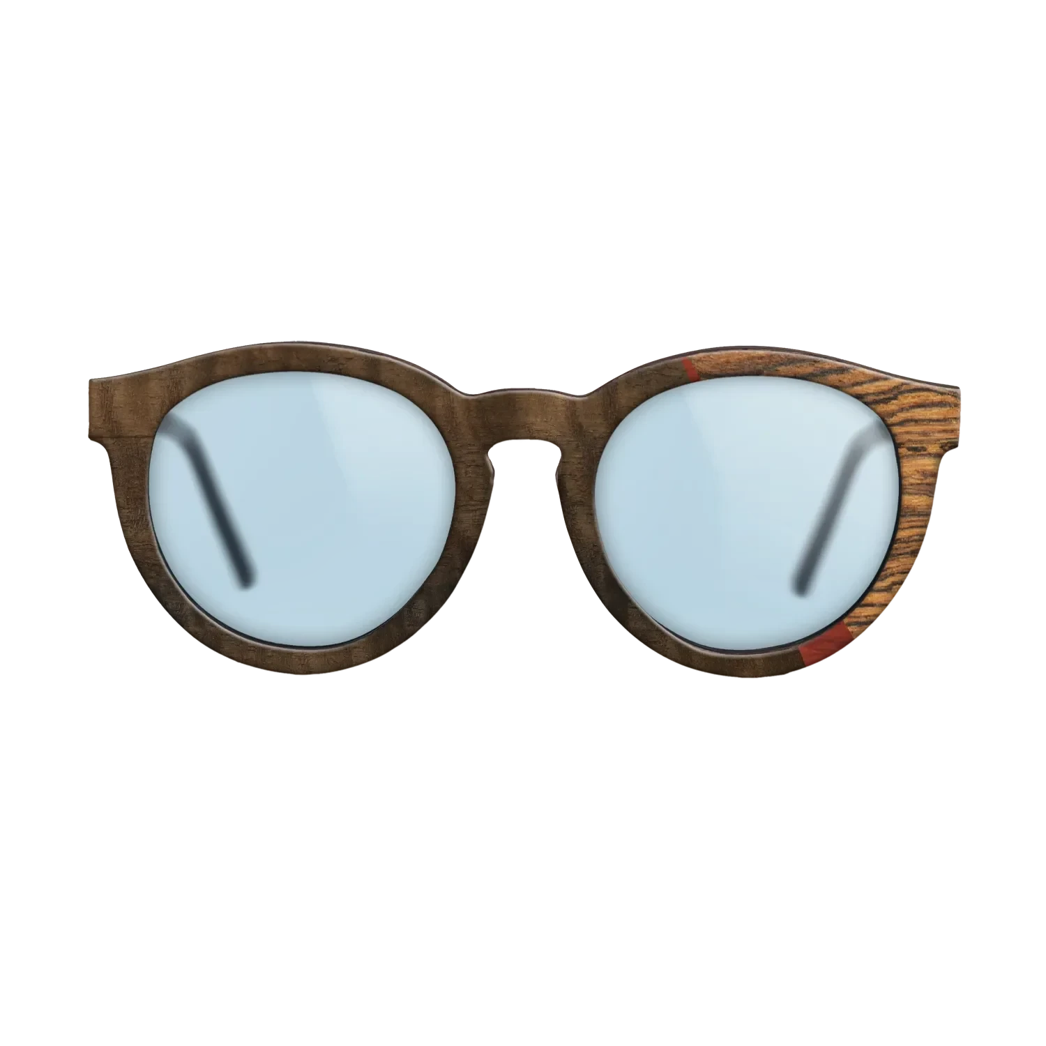Poplar Dyed: Red,Fumed Eucalyptus,Bocote,Italian Ebony: Angle Cut - The Rebel - Round - 1855 - SIRIS wood optic