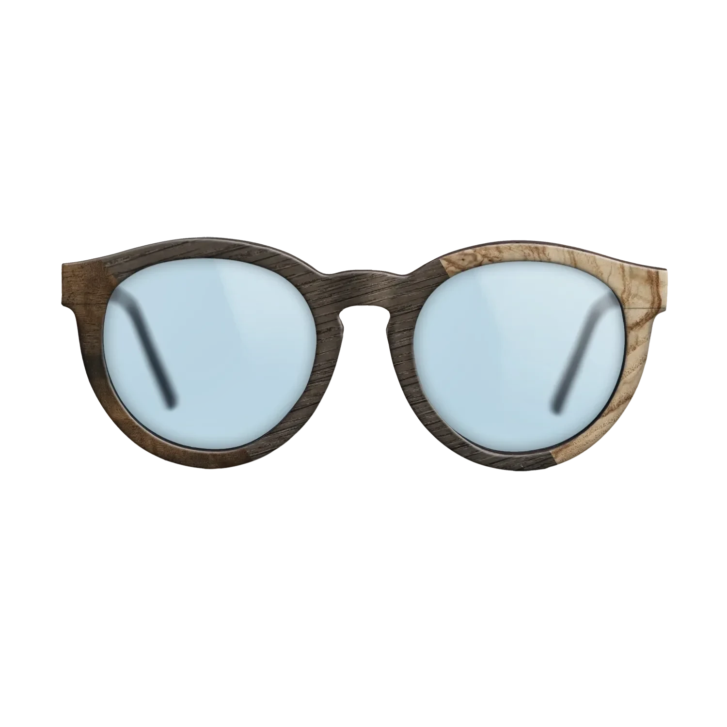 Koa,Fumed Oak,Olive Burl,Fumed Eucalyptus: Angle Cut - The Rebel - Round - 1144 - SIRIS wood optic