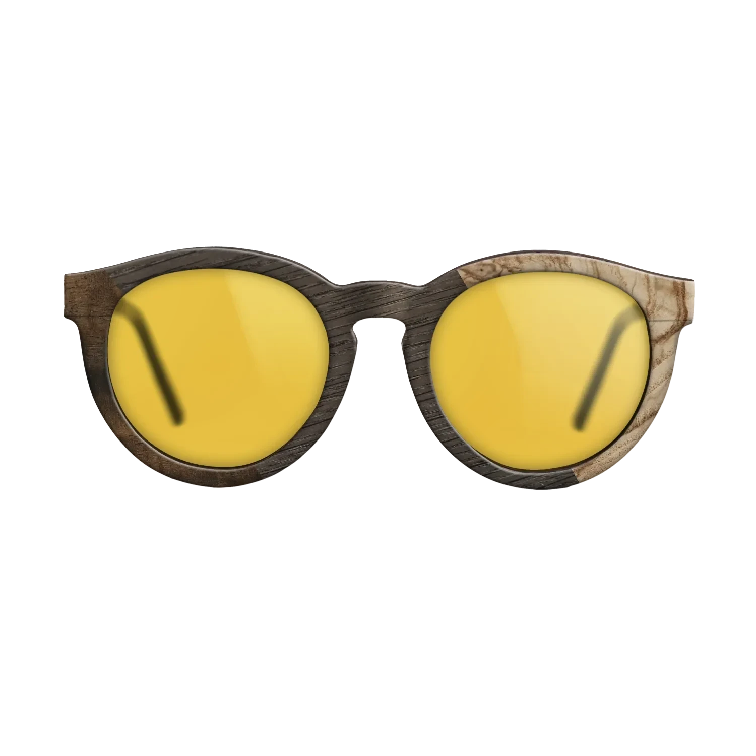 Koa,Fumed Oak,Olive Burl,Fumed Eucalyptus: Angle Cut - The Rebel - Round - 1144 - SIRIS wood optic