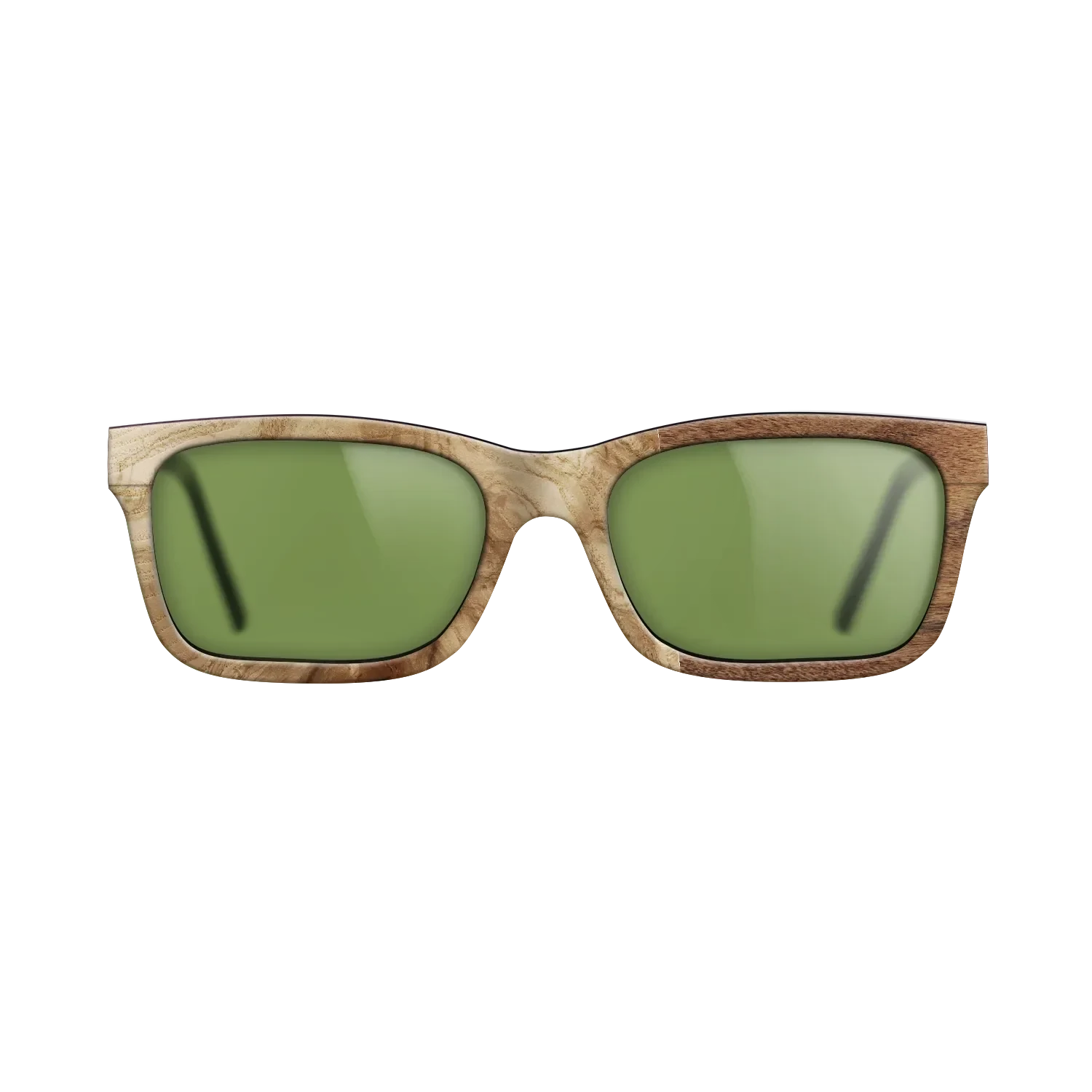 Poplar Dyed: Grey,Olive Burl,Santos Rosewood Light: Patch - The Sage - Rectangle - 783 - SIRIS wood optic