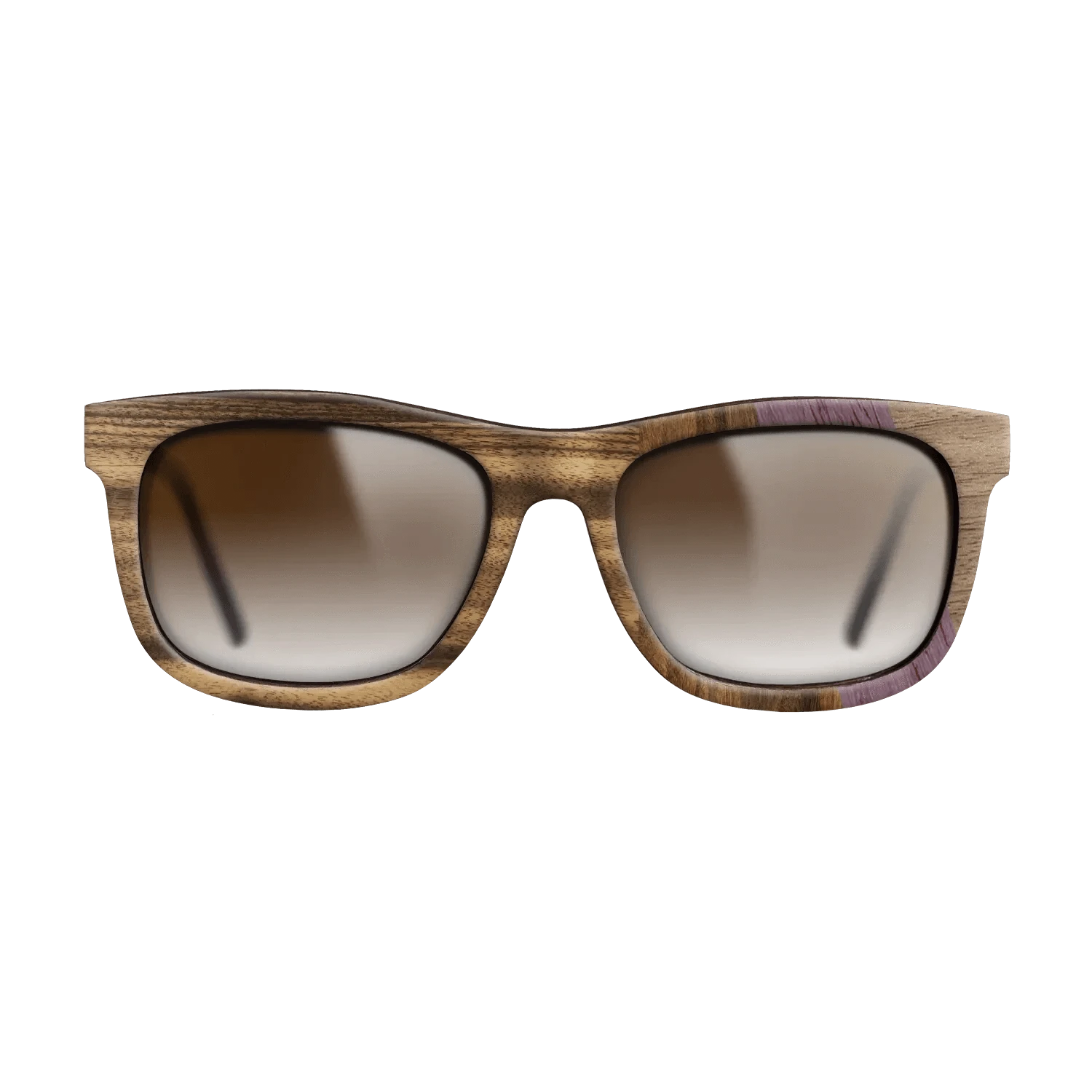 Santos Rosewood Dark,Louro Preto,Purpleheart,Fumed Eucalyptus,Walnut: Straight Grain,Kingwood: Angle Cut - The Hero - Square - 1489 - SIRIS wood optic