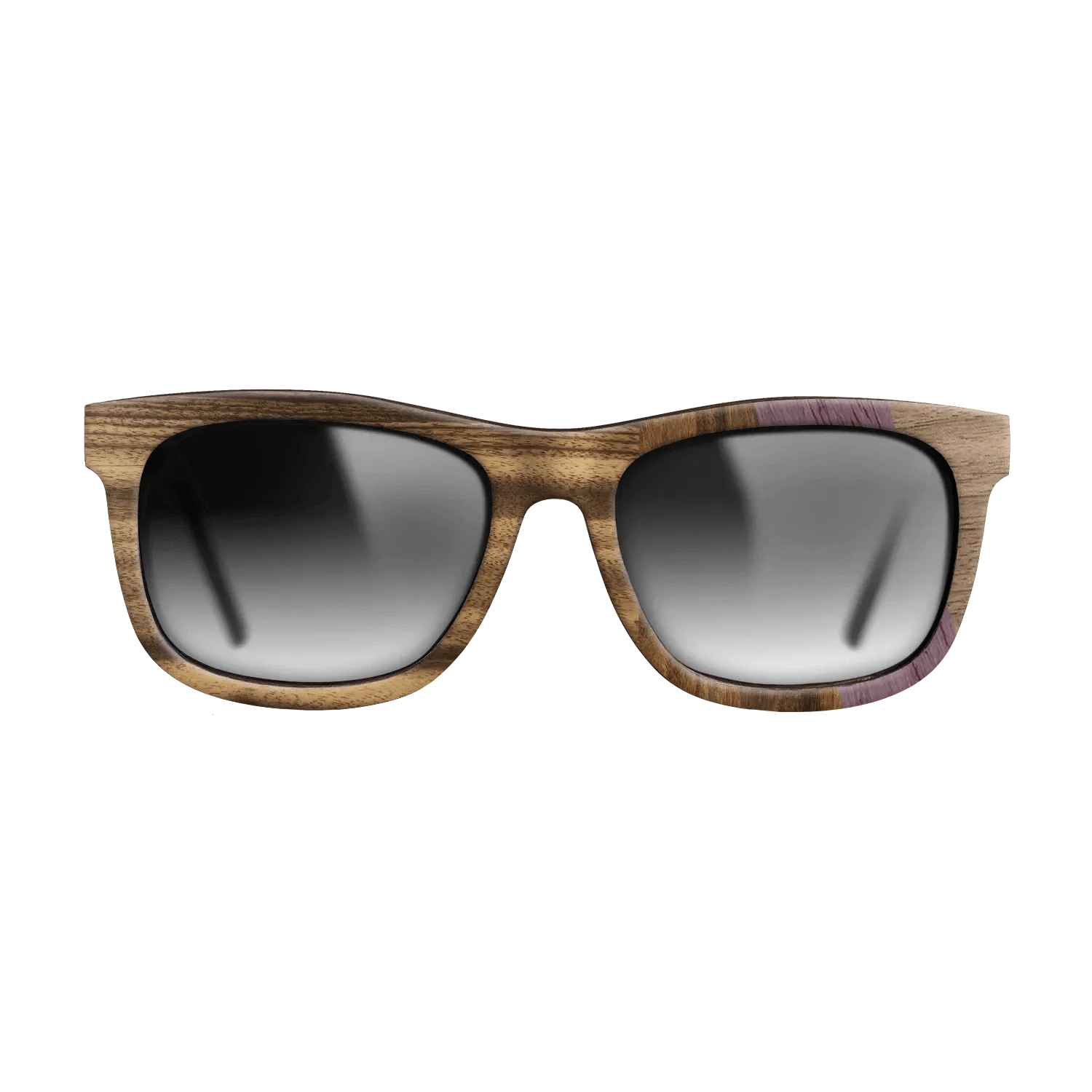 Santos Rosewood Dark,Louro Preto,Purpleheart,Fumed Eucalyptus,Walnut: Straight Grain,Kingwood: Angle Cut - The Hero - Square - 1489 - SIRIS wood optic