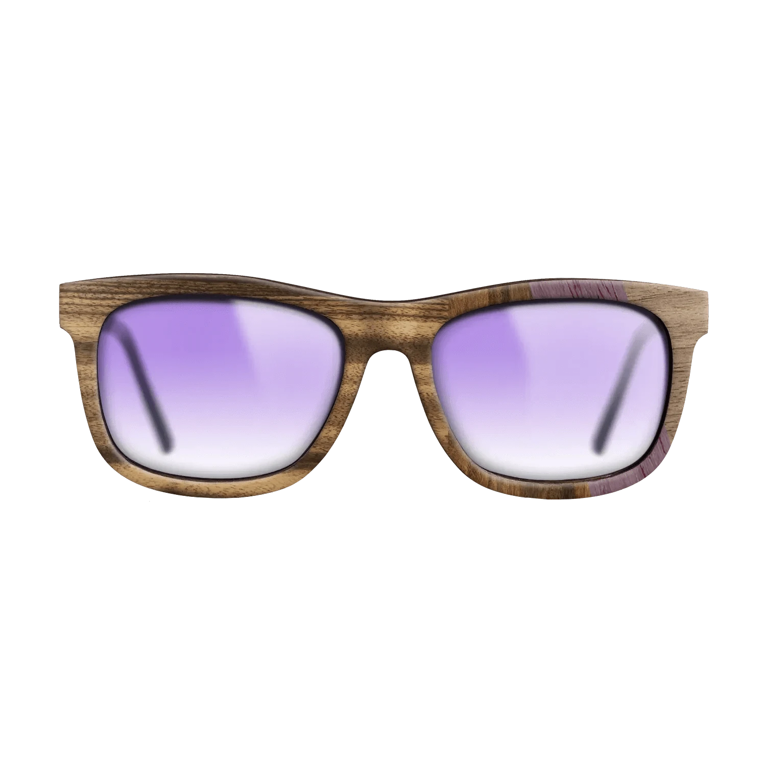 Santos Rosewood Dark,Louro Preto,Purpleheart,Fumed Eucalyptus,Walnut: Straight Grain,Kingwood: Angle Cut - The Hero - Square - 1489 - SIRIS wood optic