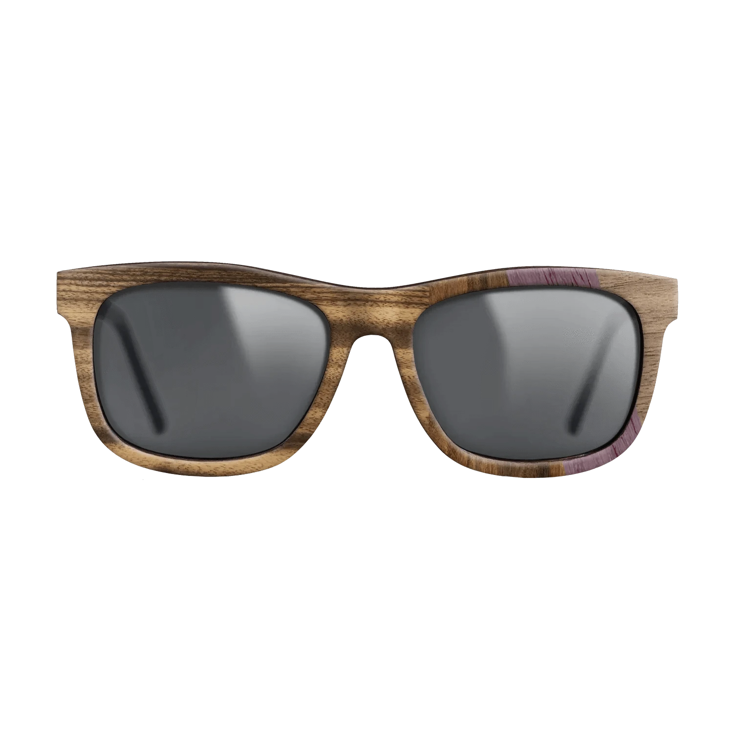 Santos Rosewood Dark,Louro Preto,Purpleheart,Fumed Eucalyptus,Walnut: Straight Grain,Kingwood: Angle Cut - The Hero - Square - 1489 - SIRIS wood optic