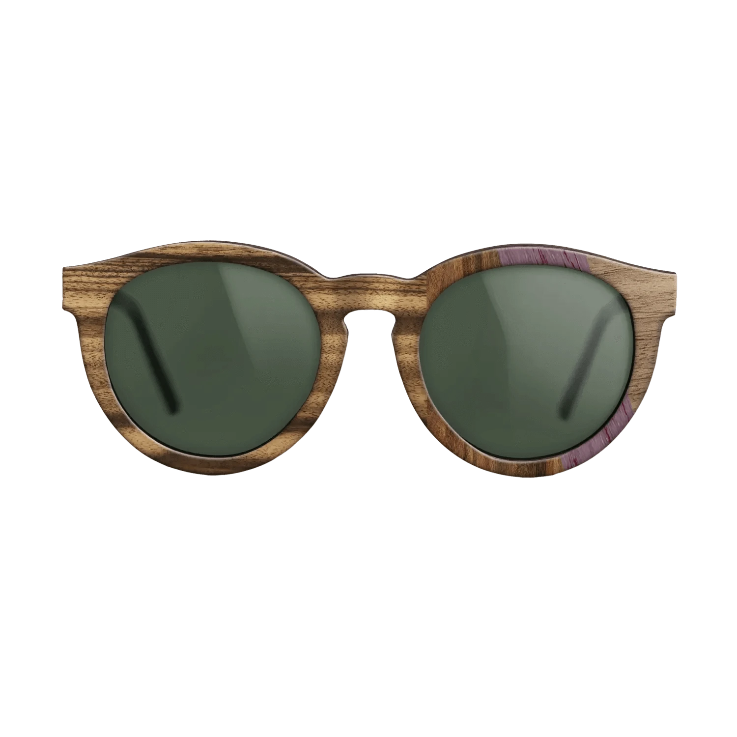 Santos Rosewood Dark,Louro Preto,Purpleheart,Fumed Eucalyptus,Walnut: Straight Grain,Kingwood: Angle Cut - The Rebel - Round - 1489 - SIRIS wood optic
