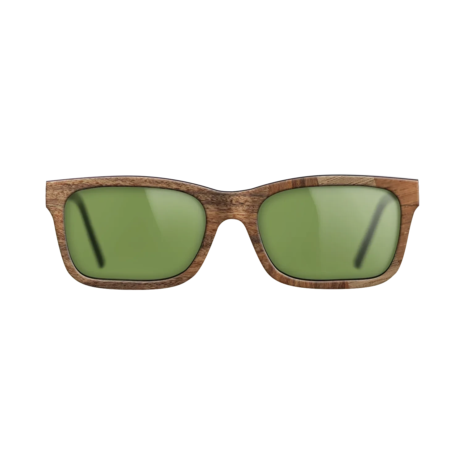 Walnut: Straight Grain,Santos Rosewood Dark,Wenge,East Indian Rosewood: Angle Cut - The Sage - Rectangle - 1429 - SIRIS wood optic