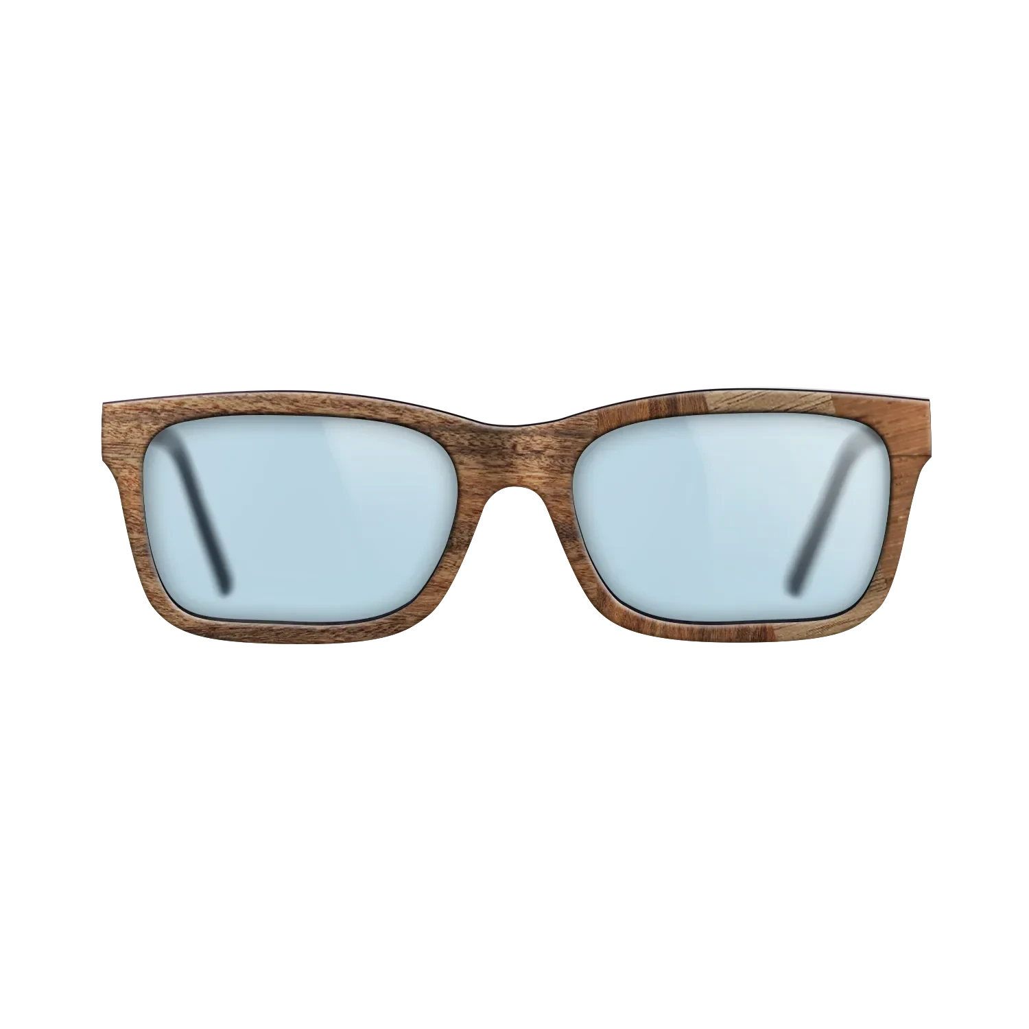 Walnut: Straight Grain,Santos Rosewood Dark,Wenge,East Indian Rosewood: Angle Cut - The Sage - Rectangle - 1429 - SIRIS wood optic