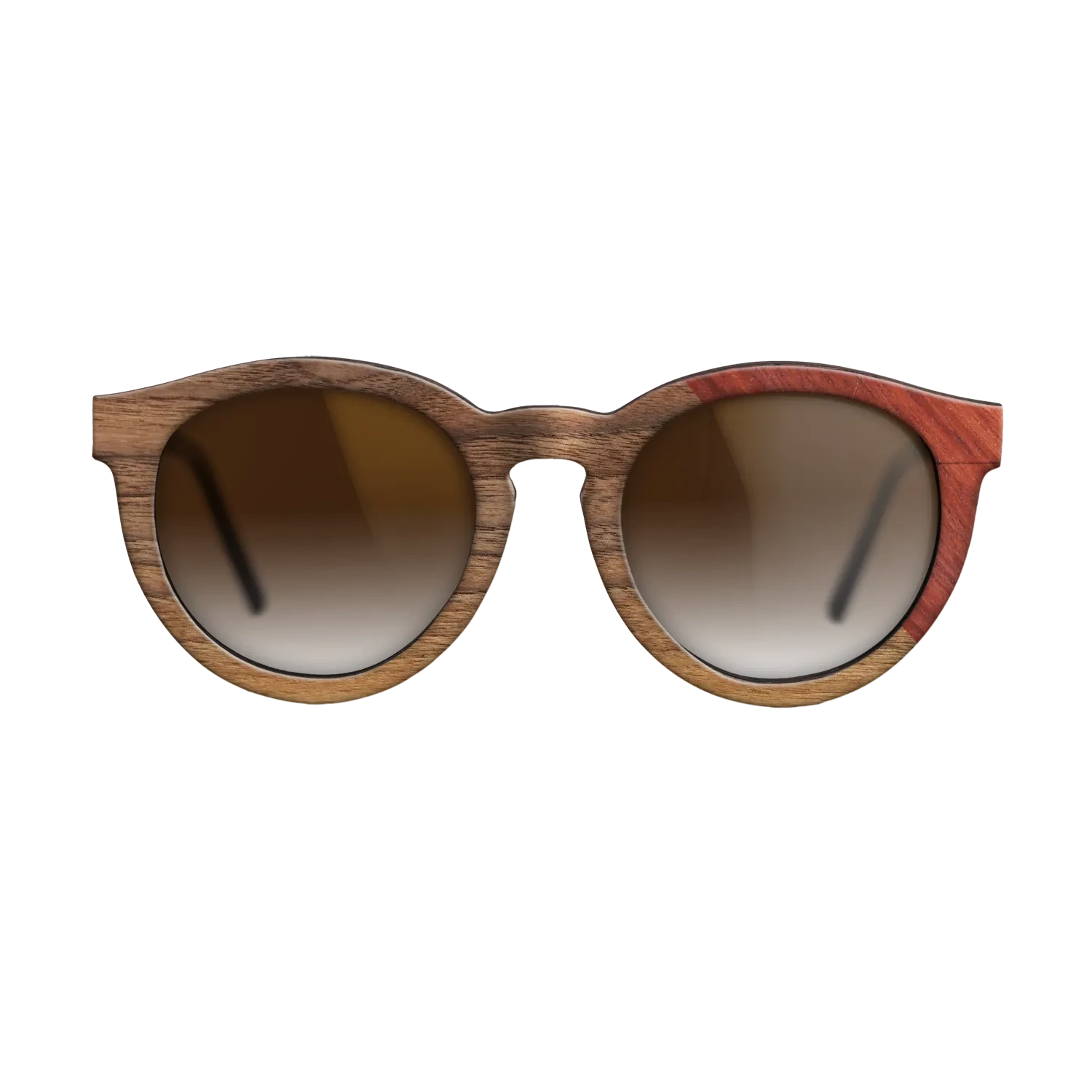 Walnut Claro Light,Poplar Dyed: Red: Dicut - The Rebel - Round - 705 - SIRIS wood optic