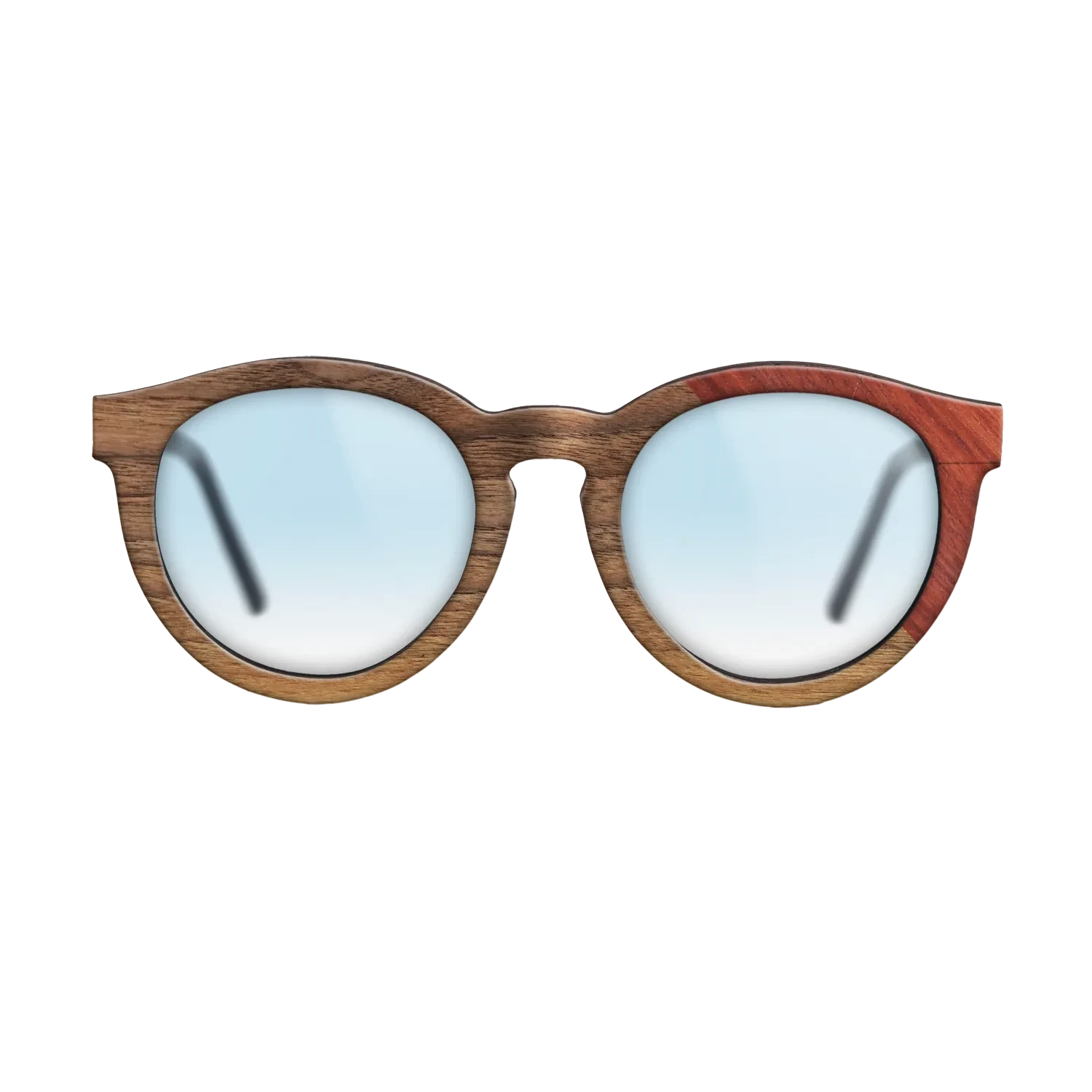 Walnut Claro Light,Poplar Dyed: Red: Dicut - The Rebel - Round - 705 - SIRIS wood optic