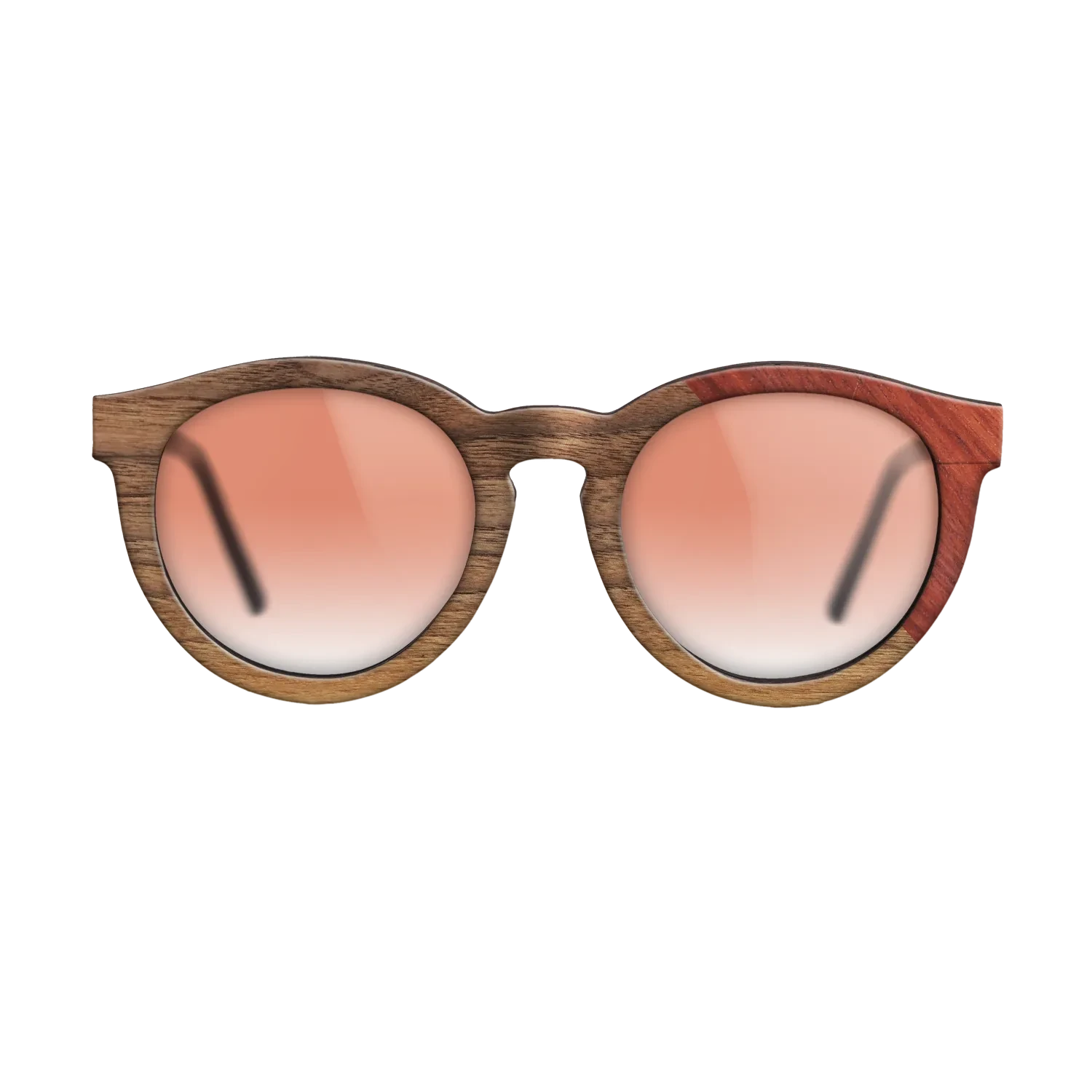 Walnut Claro Light,Poplar Dyed: Red: Dicut - The Rebel - Round - 705 - SIRIS wood optic