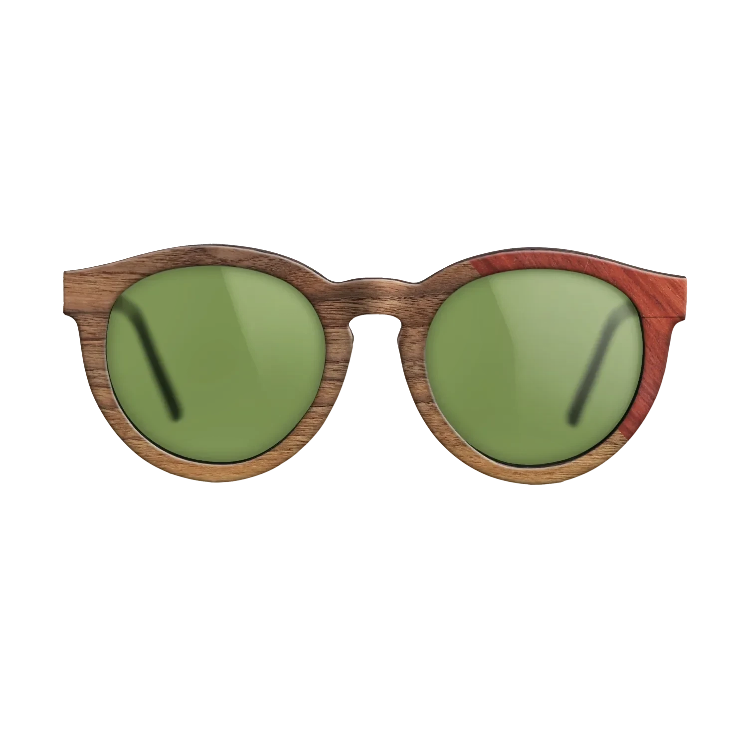 Walnut Claro Light,Poplar Dyed: Red: Dicut - The Rebel - Round - 705 - SIRIS wood optic
