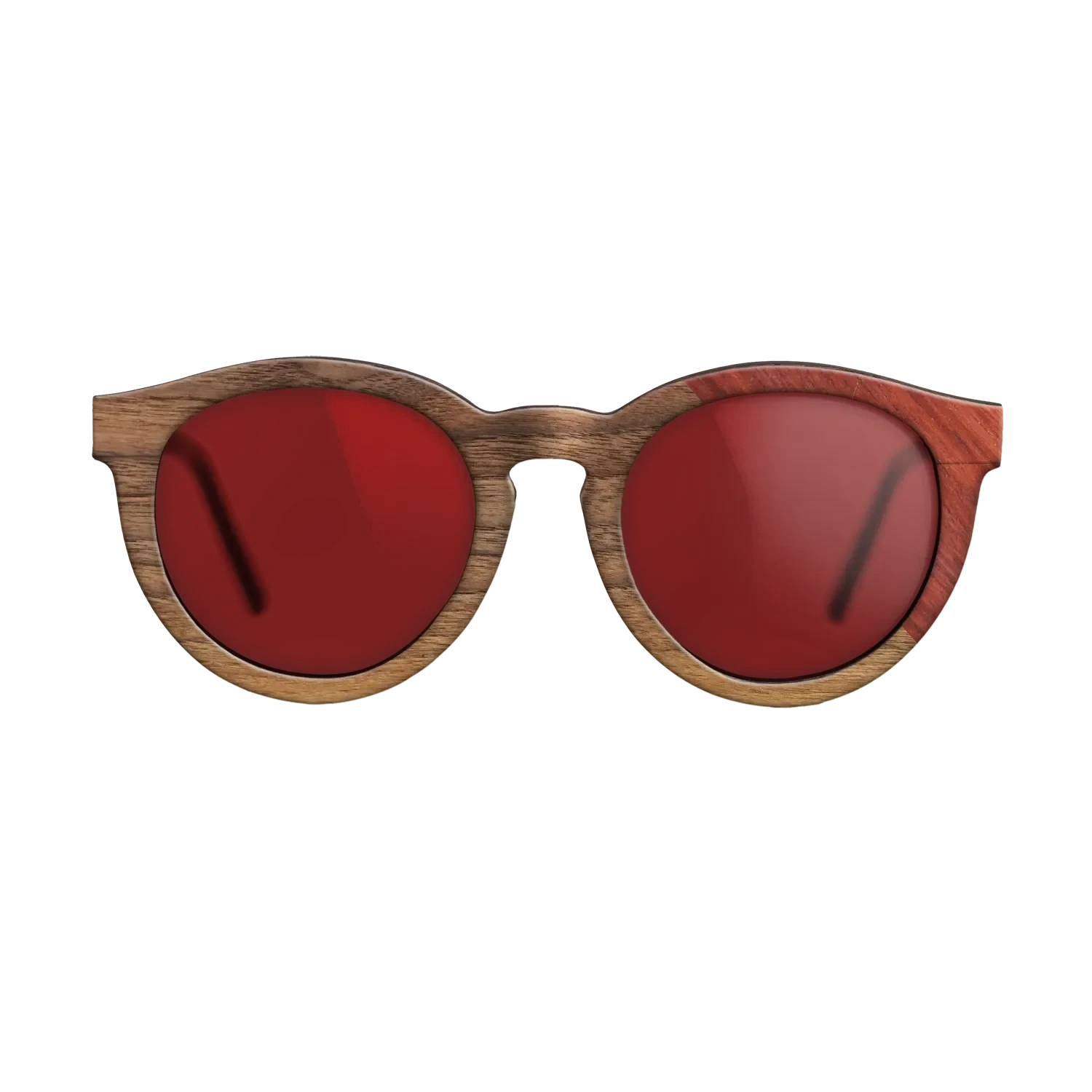 Walnut Claro Light,Poplar Dyed: Red: Dicut - The Rebel - Round - 705 - SIRIS wood optic