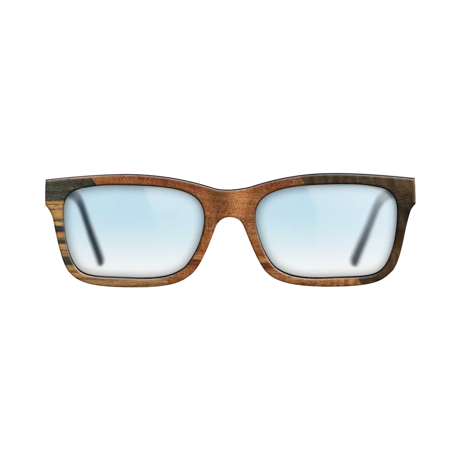 Walnut Burl,Italian Ebony,Koa,Fumed Eucalyptus: Angle Cut - The Sage - Rectangle - 915 - SIRIS wood optic