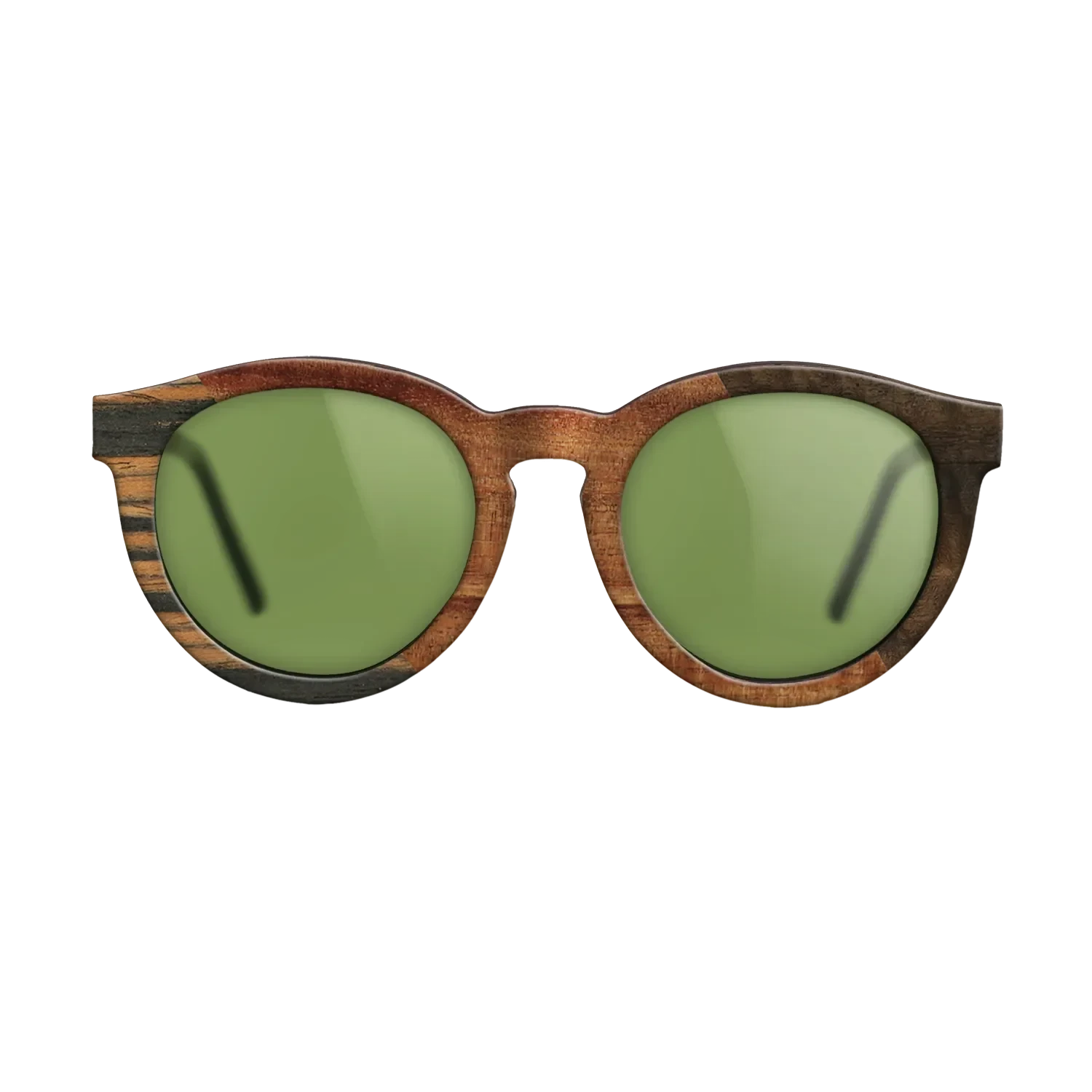 Walnut Burl,Italian Ebony,Koa,Fumed Eucalyptus: Angle Cut - The Rebel - Round - 915 - SIRIS wood optic