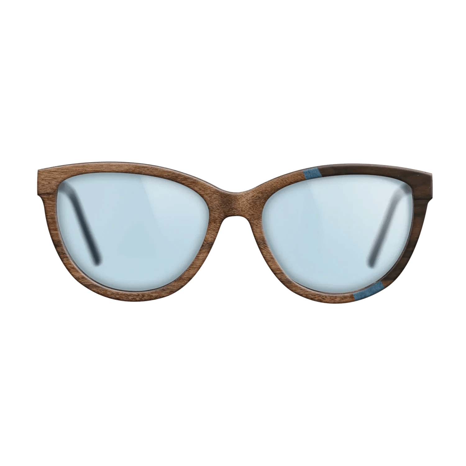 Walnut Claro Light,Poplar Dyed: Blue Denim,Ziricote Dark Quartered: Wedge - The Maiden - Cat - 1183 - SIRIS wood optic