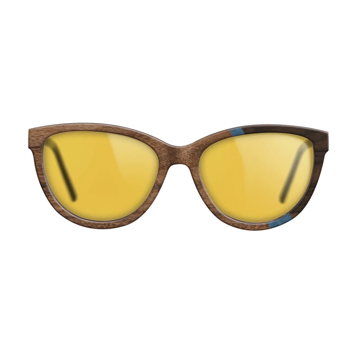 Walnut Claro Light,Poplar Dyed: Blue Denim,Ziricote Dark Quartered: Wedge - The Maiden - Cat - 1183 - SIRIS wood optic