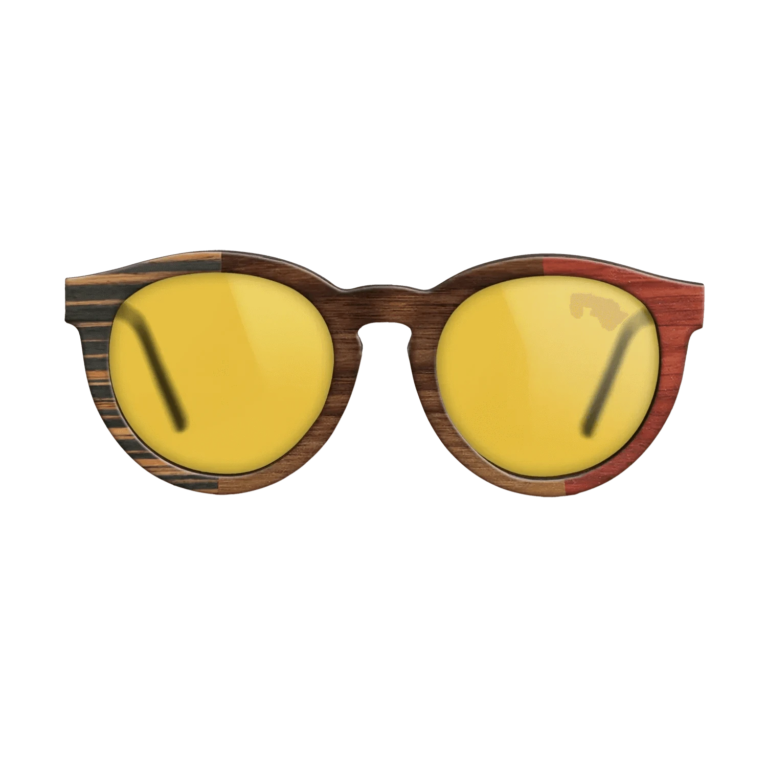 Walnut Claro Dark,Italian Ebony,Poplar Dyed: Red: Patch - The Rebel - Round - 932 - SIRIS wood optic
