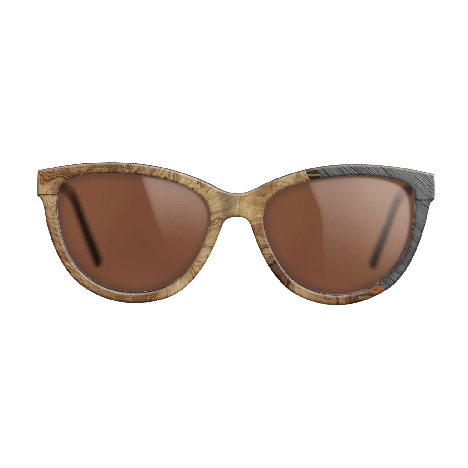 Walnut Claro Light,Olive Burl,Italian Ebony,Poplar Dyed: Grey: Angle Cut - The Maiden - Cat - 1714 - SIRIS wood optic